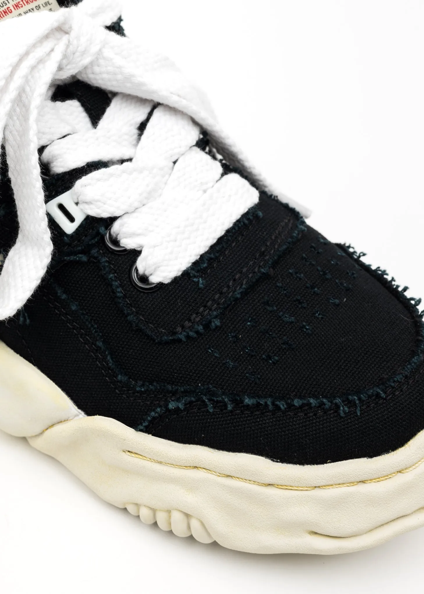 Black OG Sole Canvas Low-Top Sneaker (PARKER DYED)