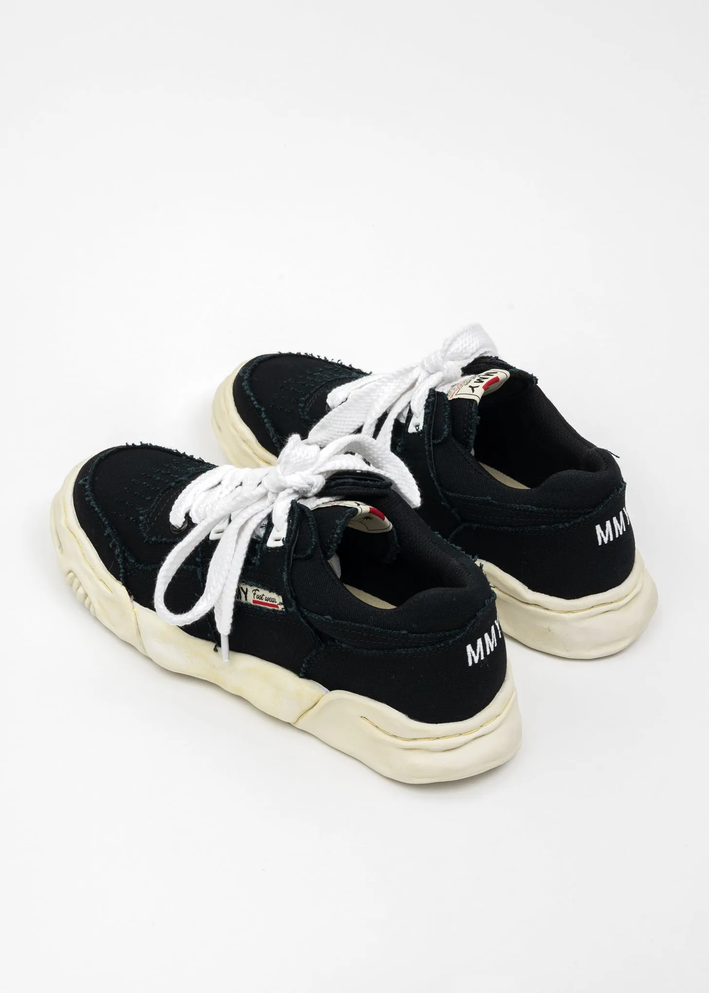 Black OG Sole Canvas Low-Top Sneaker (PARKER DYED)