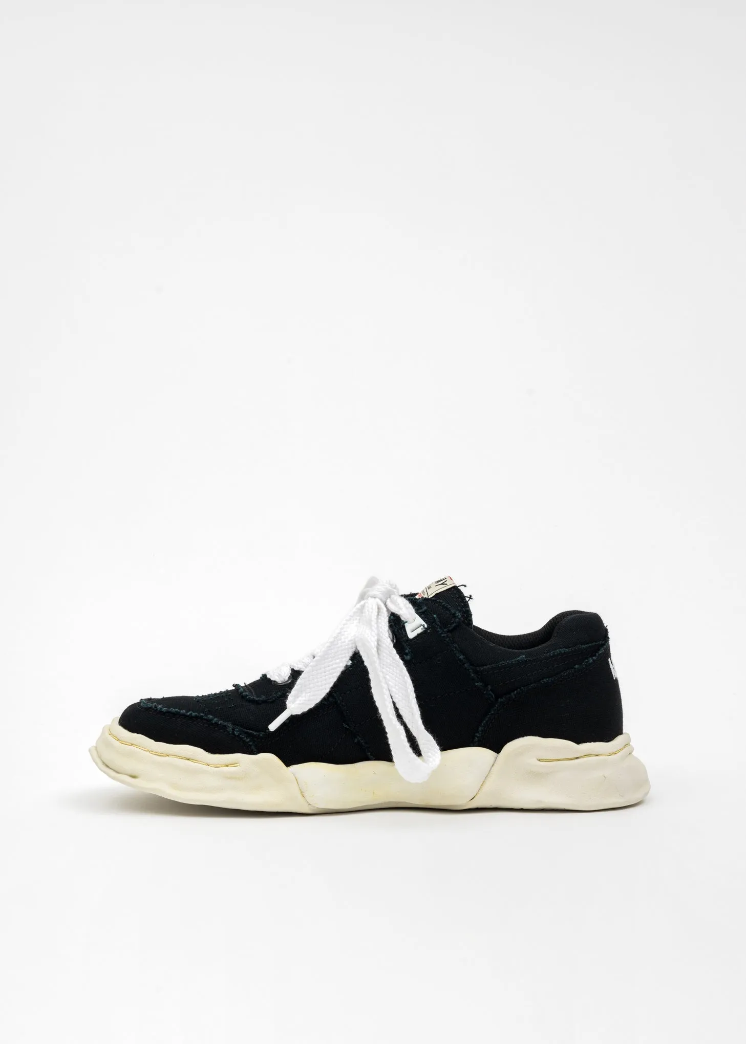 Black OG Sole Canvas Low-Top Sneaker (PARKER DYED)
