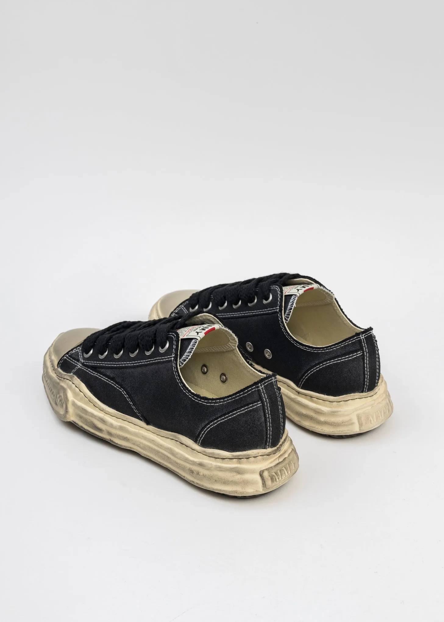 Black OG Sole Canvas Low-Top Sneaker (PETERSON DIRTY)