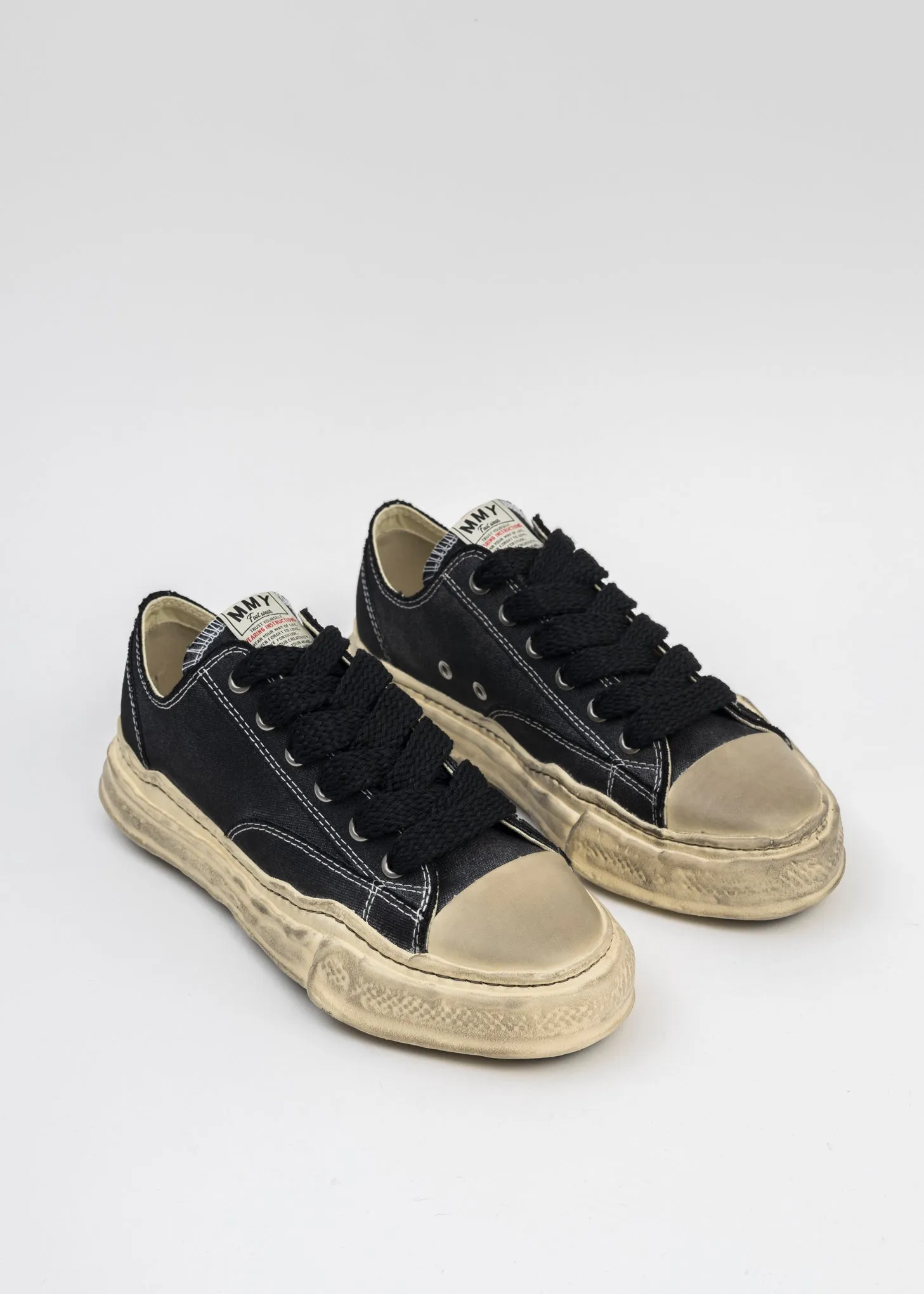 Black OG Sole Canvas Low-Top Sneaker (PETERSON DIRTY)