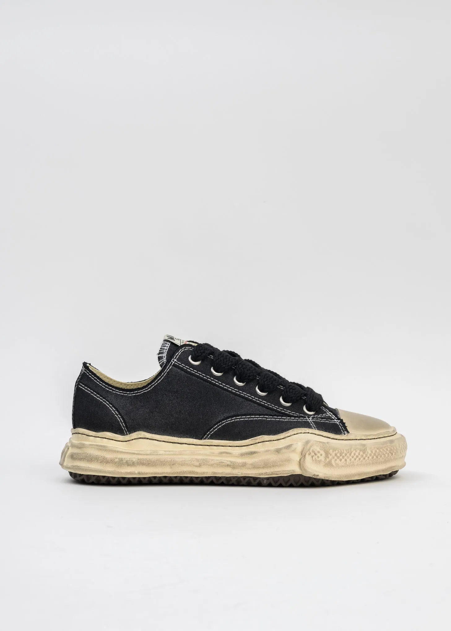 Black OG Sole Canvas Low-Top Sneaker (PETERSON DIRTY)