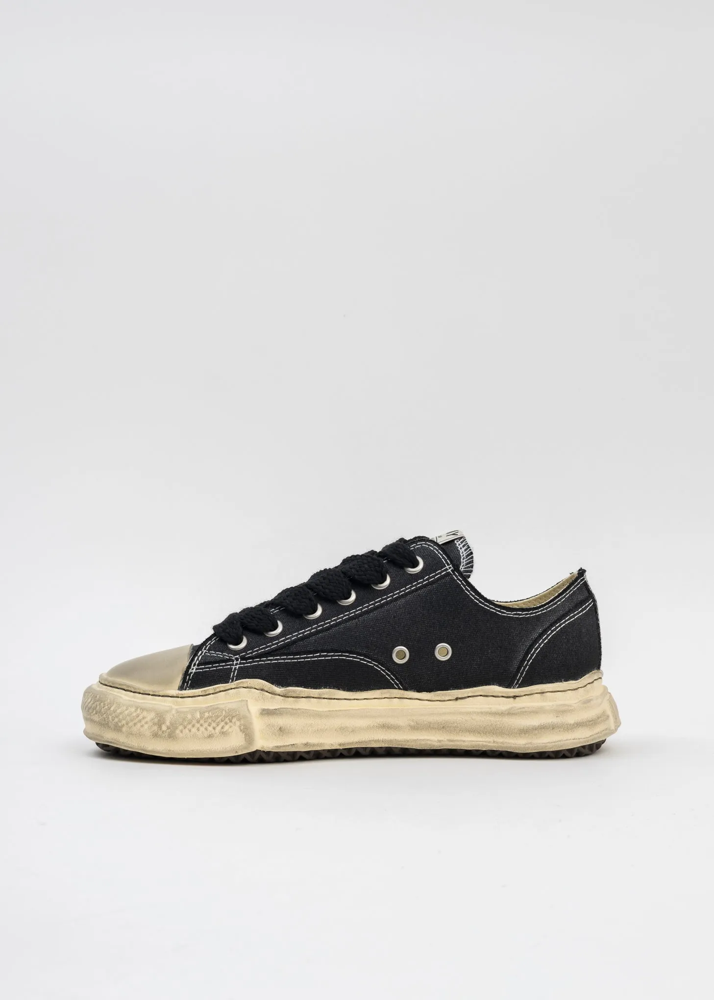 Black OG Sole Canvas Low-Top Sneaker (PETERSON DIRTY)