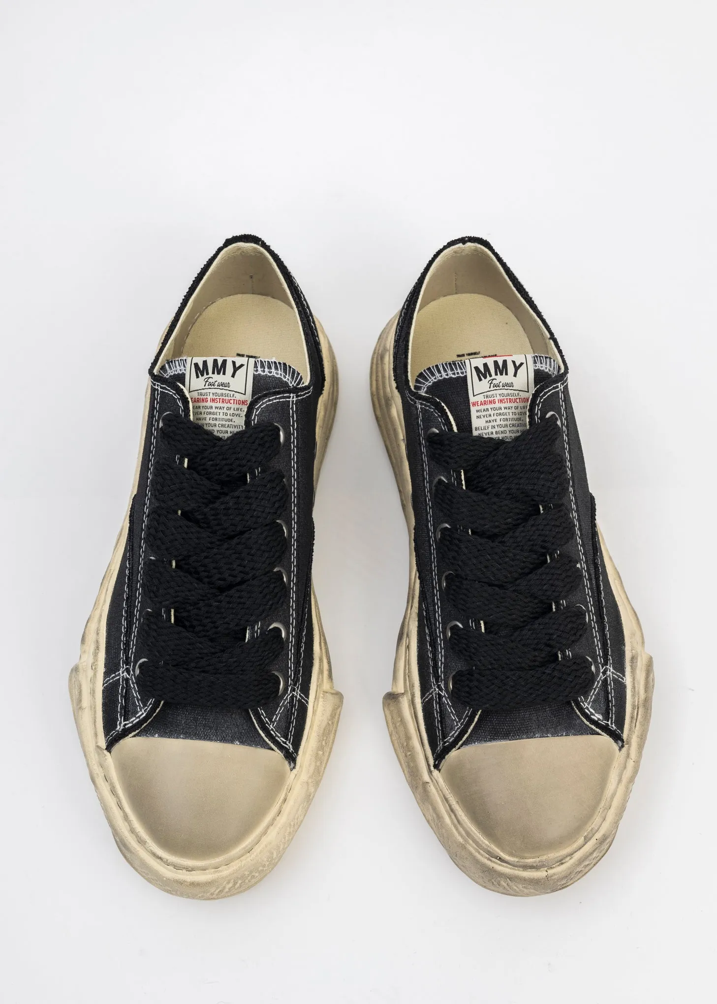 Black OG Sole Canvas Low-Top Sneaker (PETERSON DIRTY)