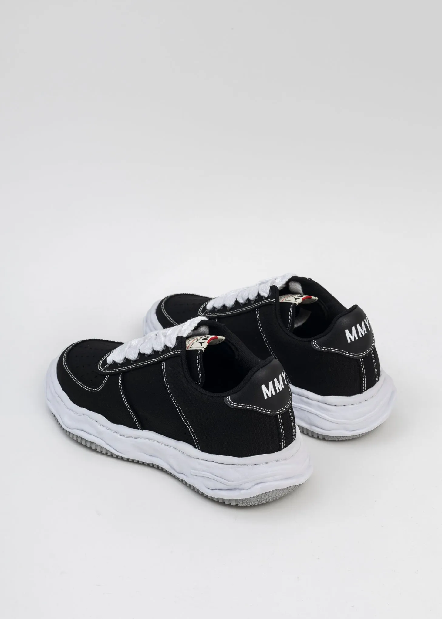 Black OG Sole Canvas Low-Top Sneaker (WAYNE)