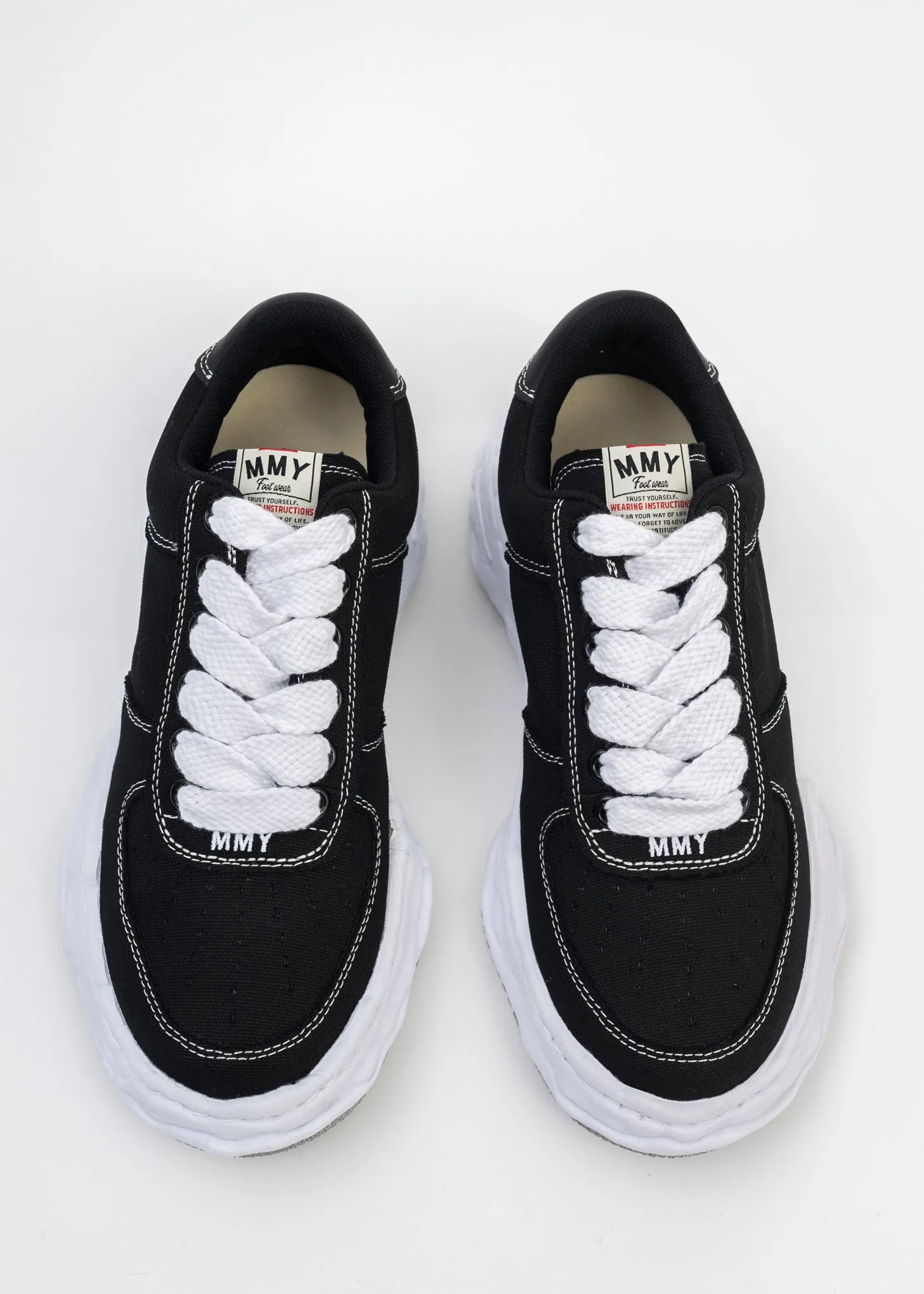 Black OG Sole Canvas Low-Top Sneaker (WAYNE)