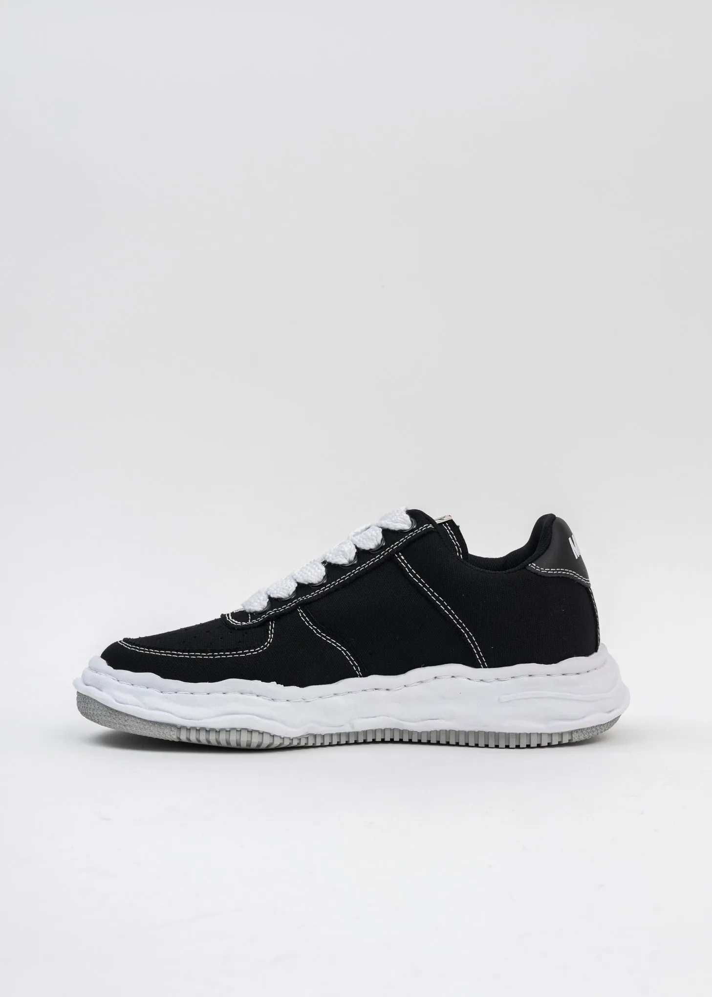 Black OG Sole Canvas Low-Top Sneaker (WAYNE)