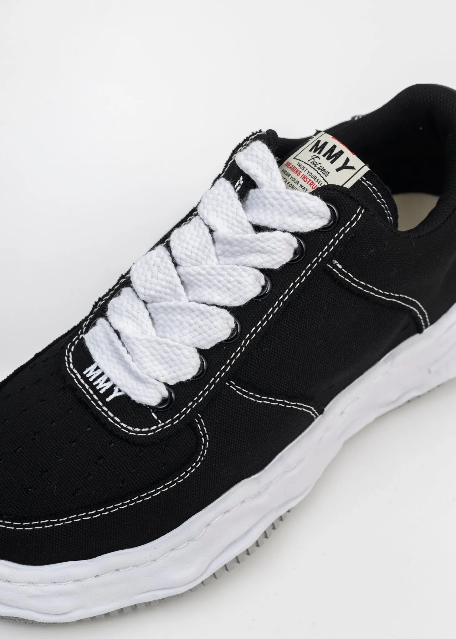 Black OG Sole Canvas Low-Top Sneaker (WAYNE)