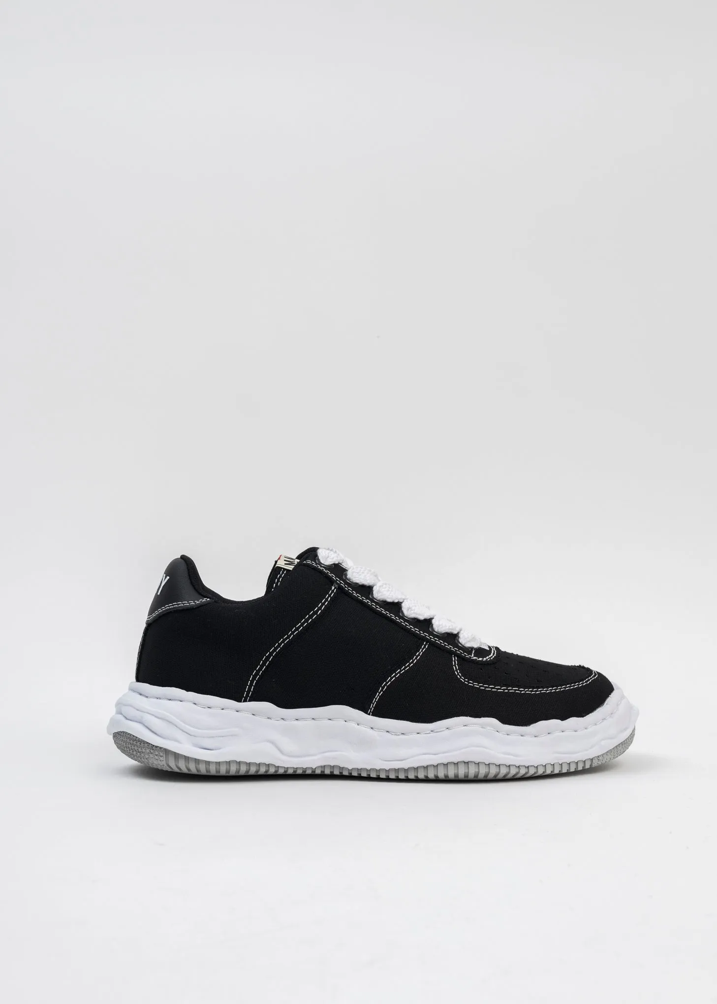 Black OG Sole Canvas Low-Top Sneaker (WAYNE)