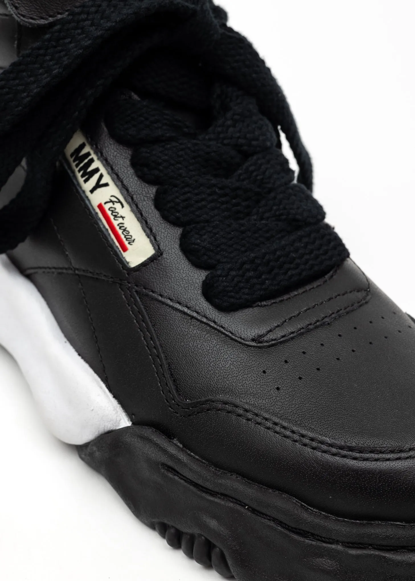Black OG Sole Leather High-Top Sneaker (FREDDIE HIGH)