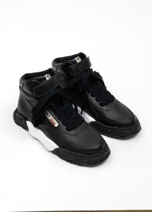 Black OG Sole Leather High-Top Sneaker (FREDDIE HIGH)