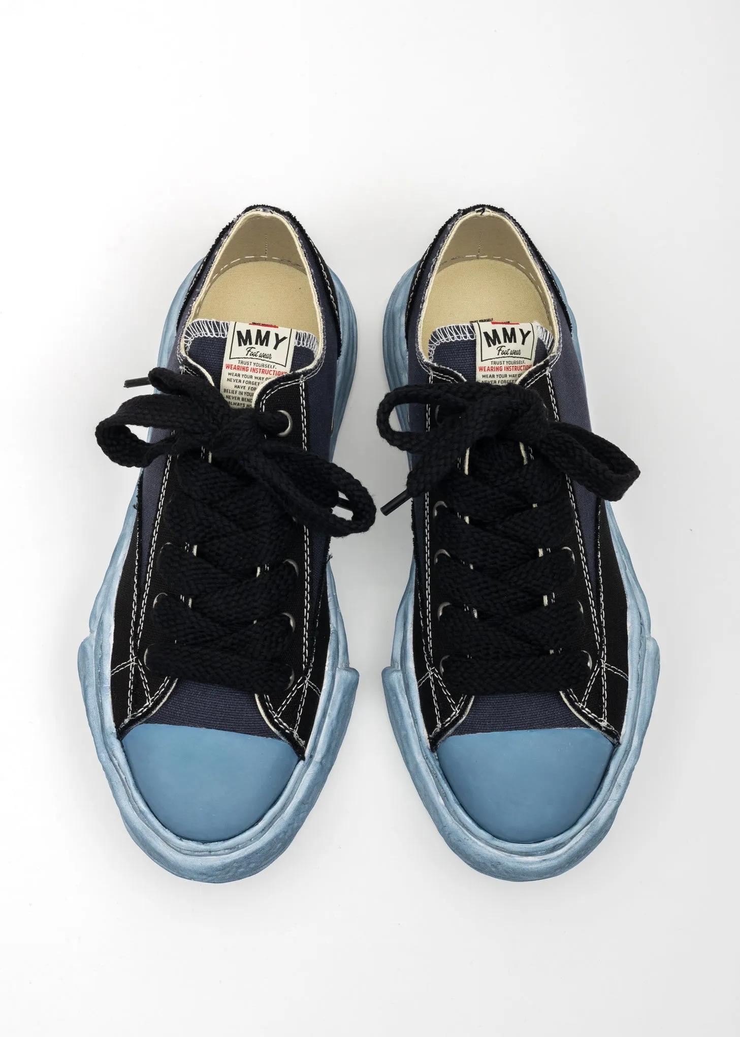 Black OG Sole Overdyed Canvas Low-Top Sneaker (PETERSON LOW)