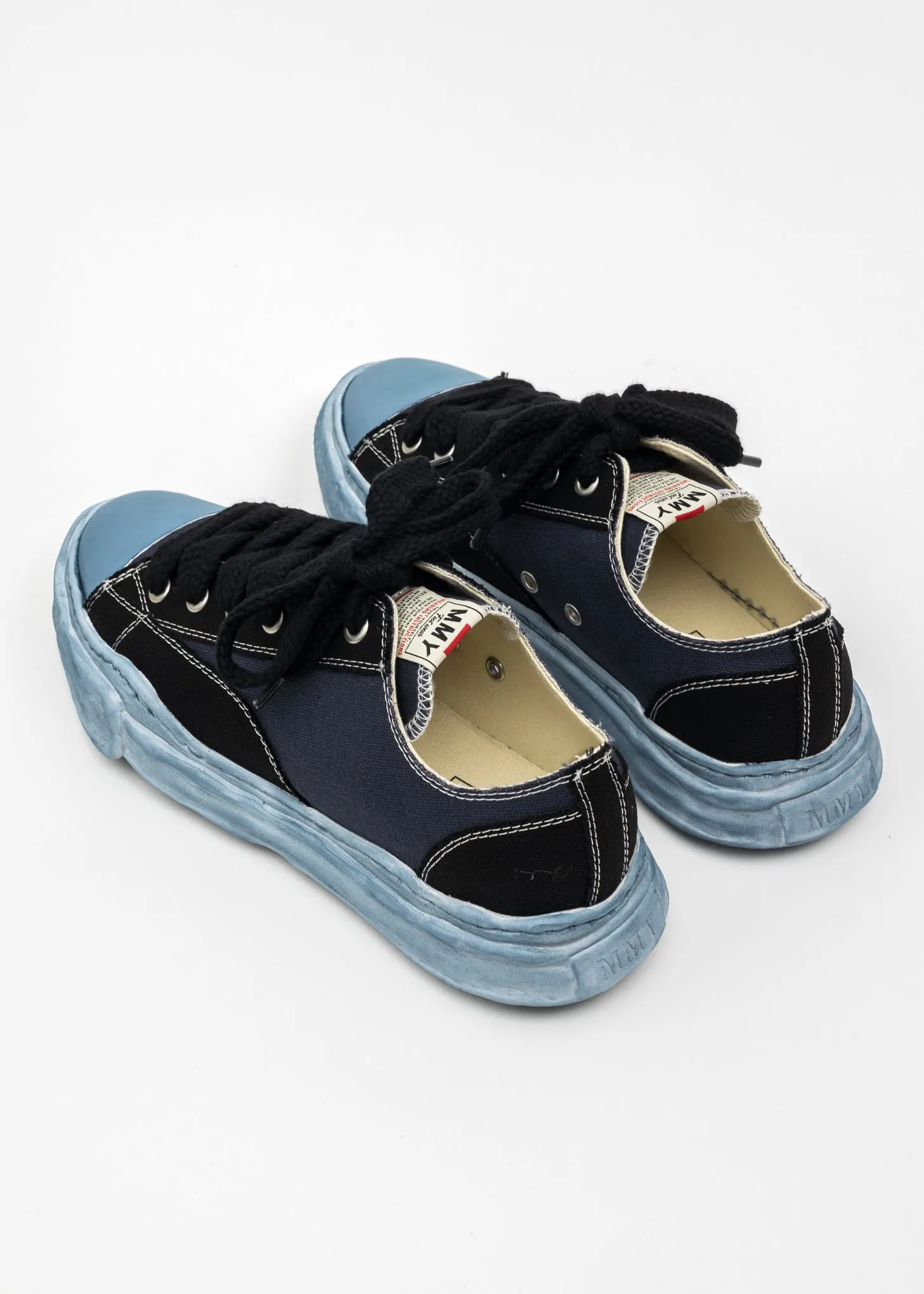 Black OG Sole Overdyed Canvas Low-Top Sneaker (PETERSON LOW)