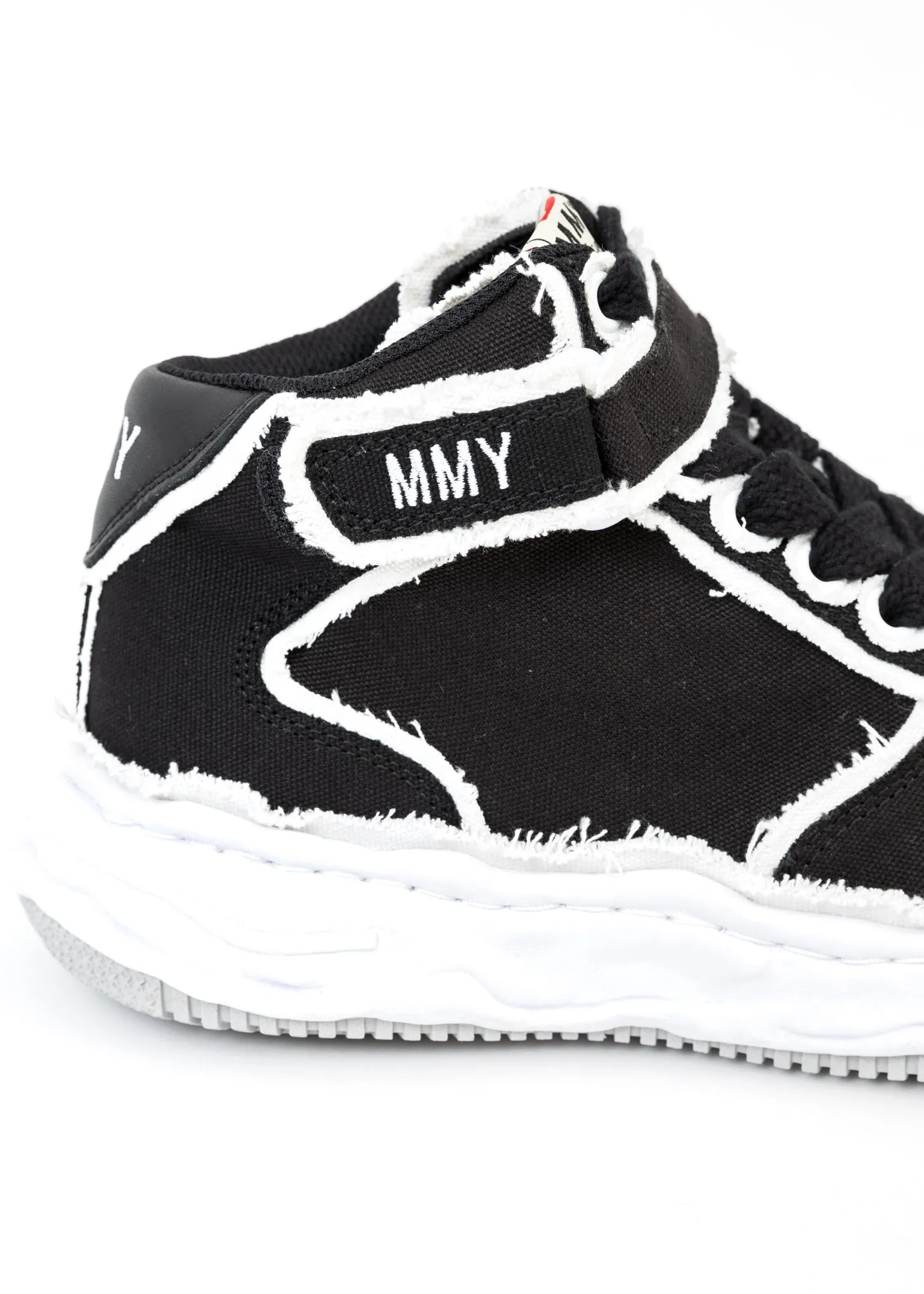 Black OG Sole Overhanging Canvas High-Top Sneaker (WAYNE HIGH)