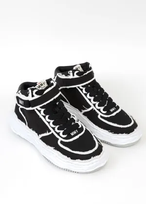 Black OG Sole Overhanging Canvas High-Top Sneaker (WAYNE HIGH)