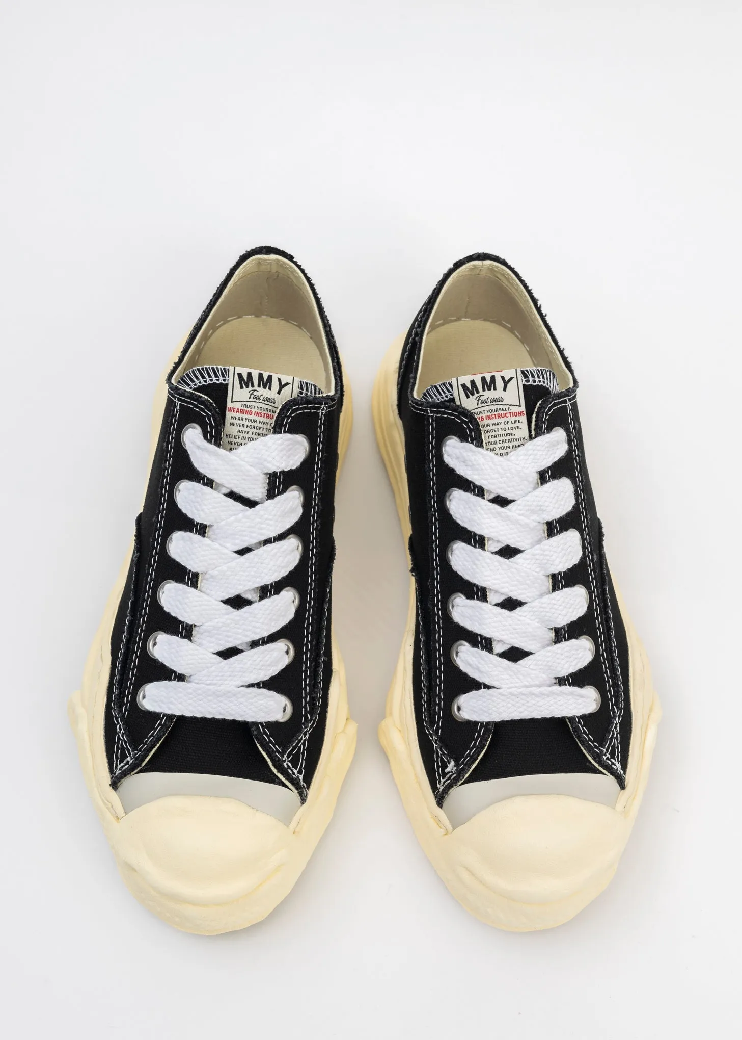 Black OG Sole Vintage Colour Canvas Low-Top Sneaker (HANK LOW)