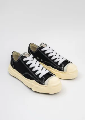 Black OG Sole Vintage Colour Canvas Low-Top Sneaker (HANK LOW)
