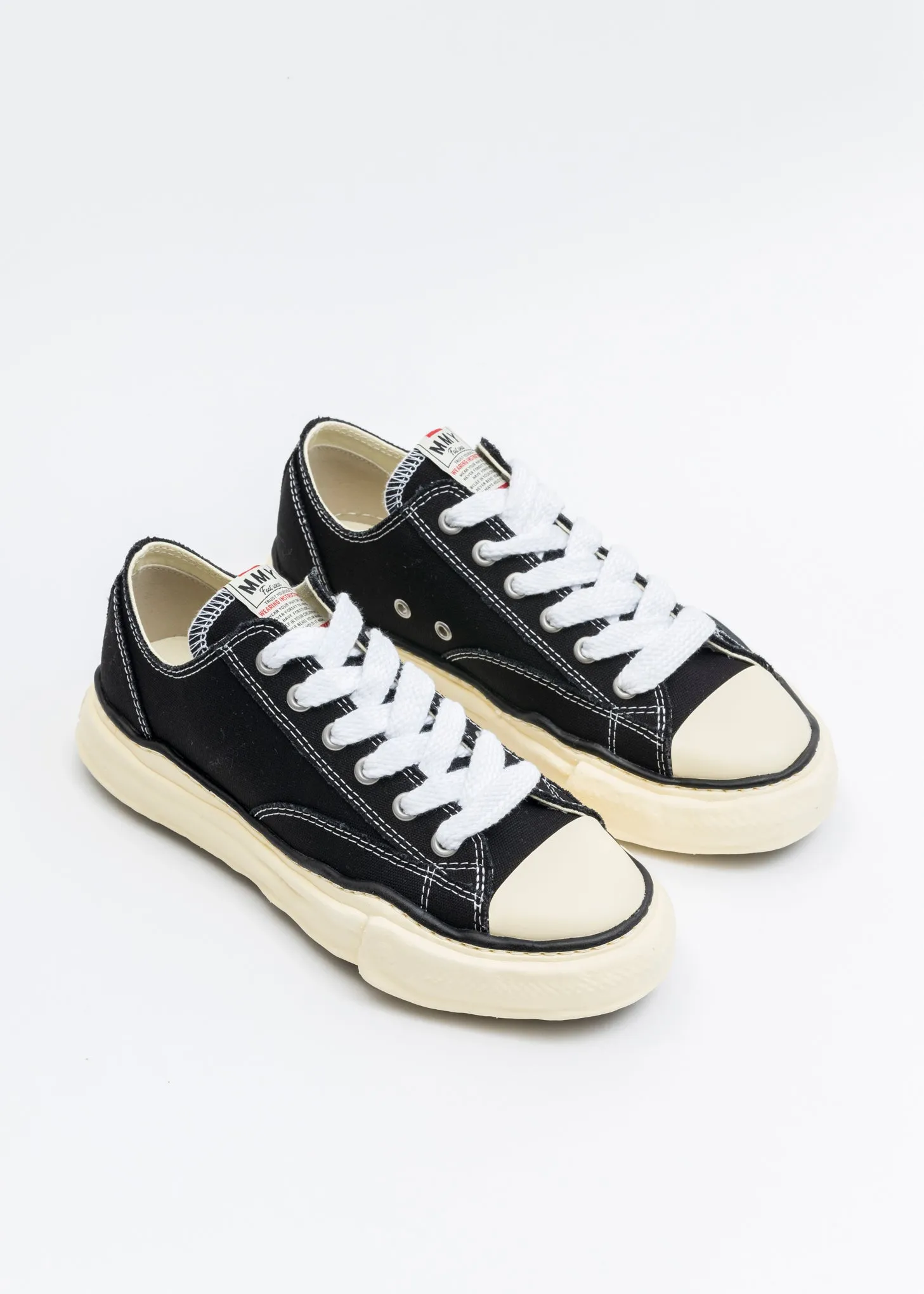 Black OG Sole Vintage Colour Canvas Low-Top Sneaker (PETERSON LOW)