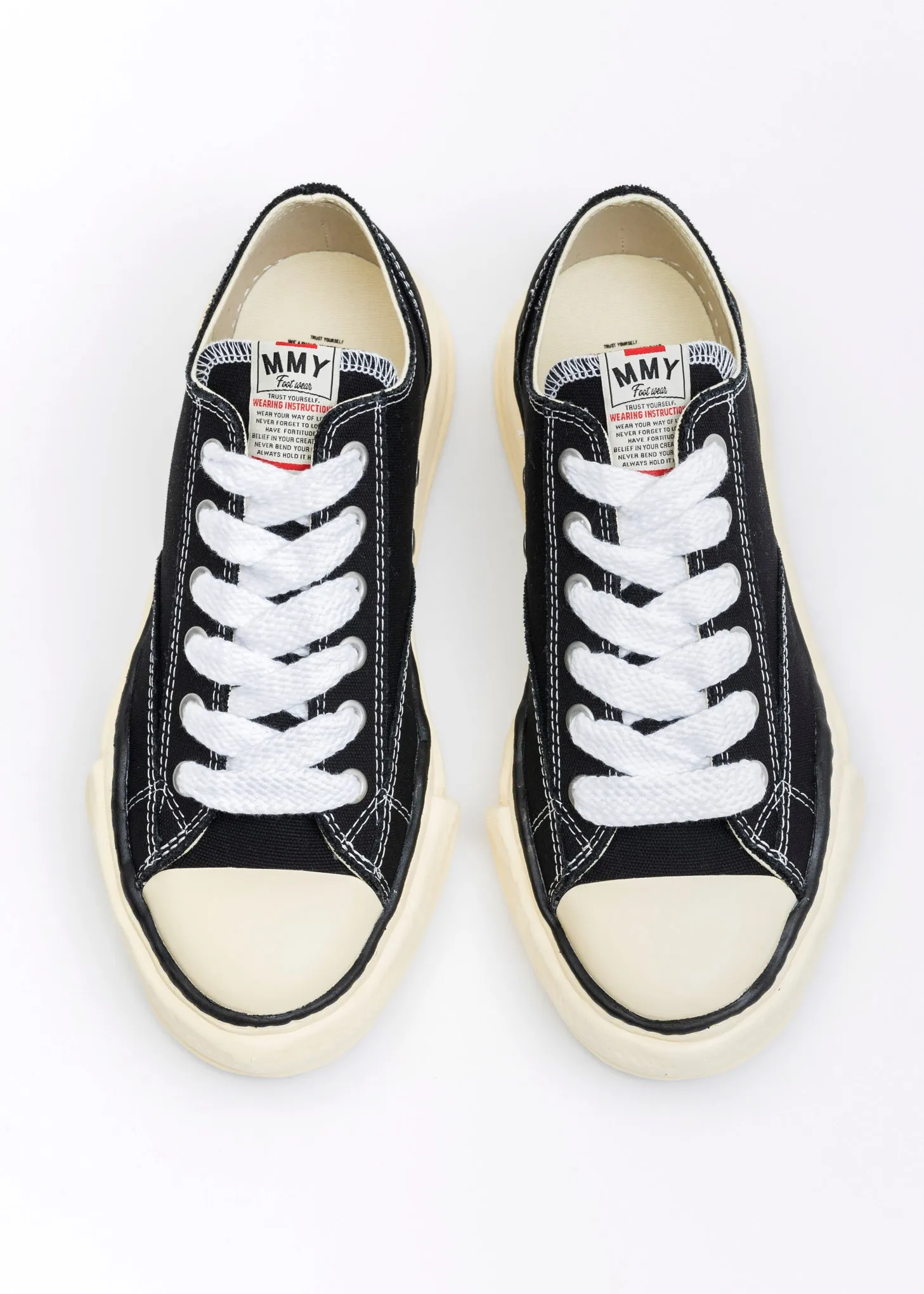 Black OG Sole Vintage Colour Canvas Low-Top Sneaker (PETERSON LOW)
