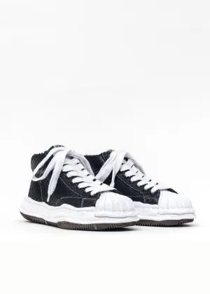 Black Original Shell Toe Sole Leather Hightop Sneaker (Python)
