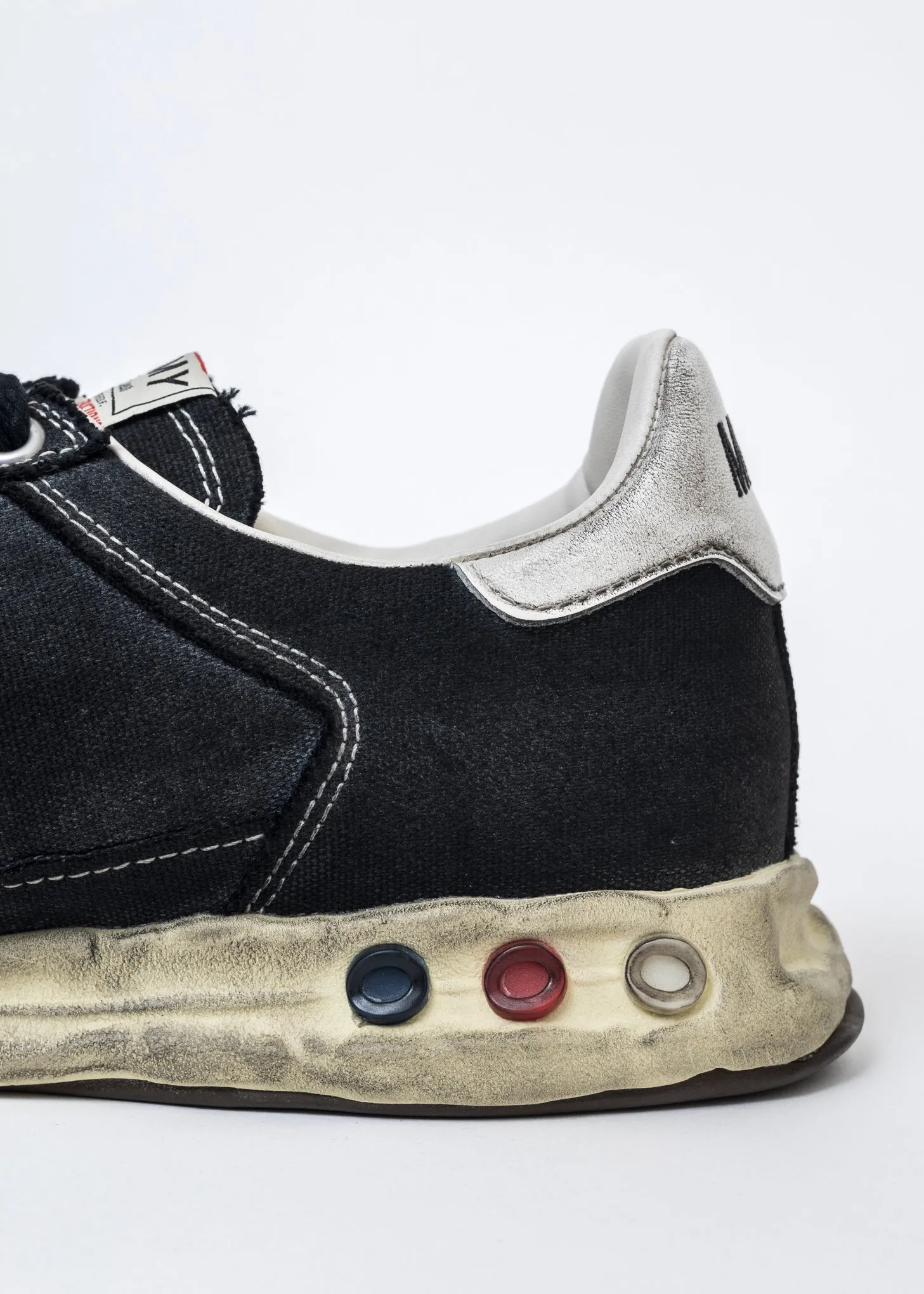 Black Original Sole Canvas Low-Top Sneaker (HERBIE DIRTY)