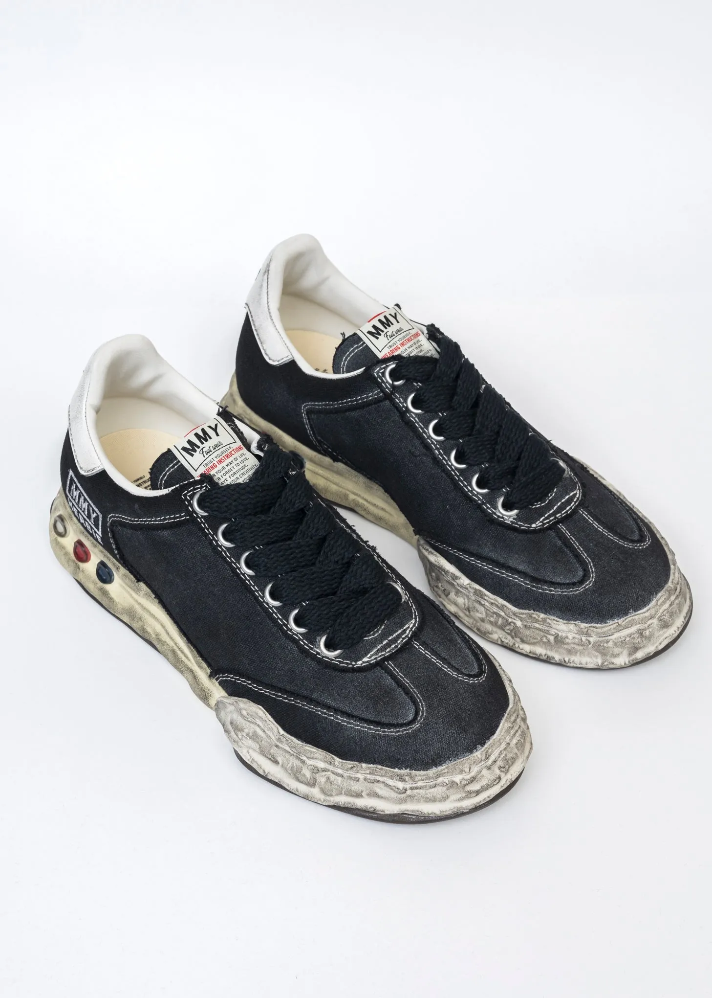 Black Original Sole Canvas Low-Top Sneaker (HERBIE DIRTY)