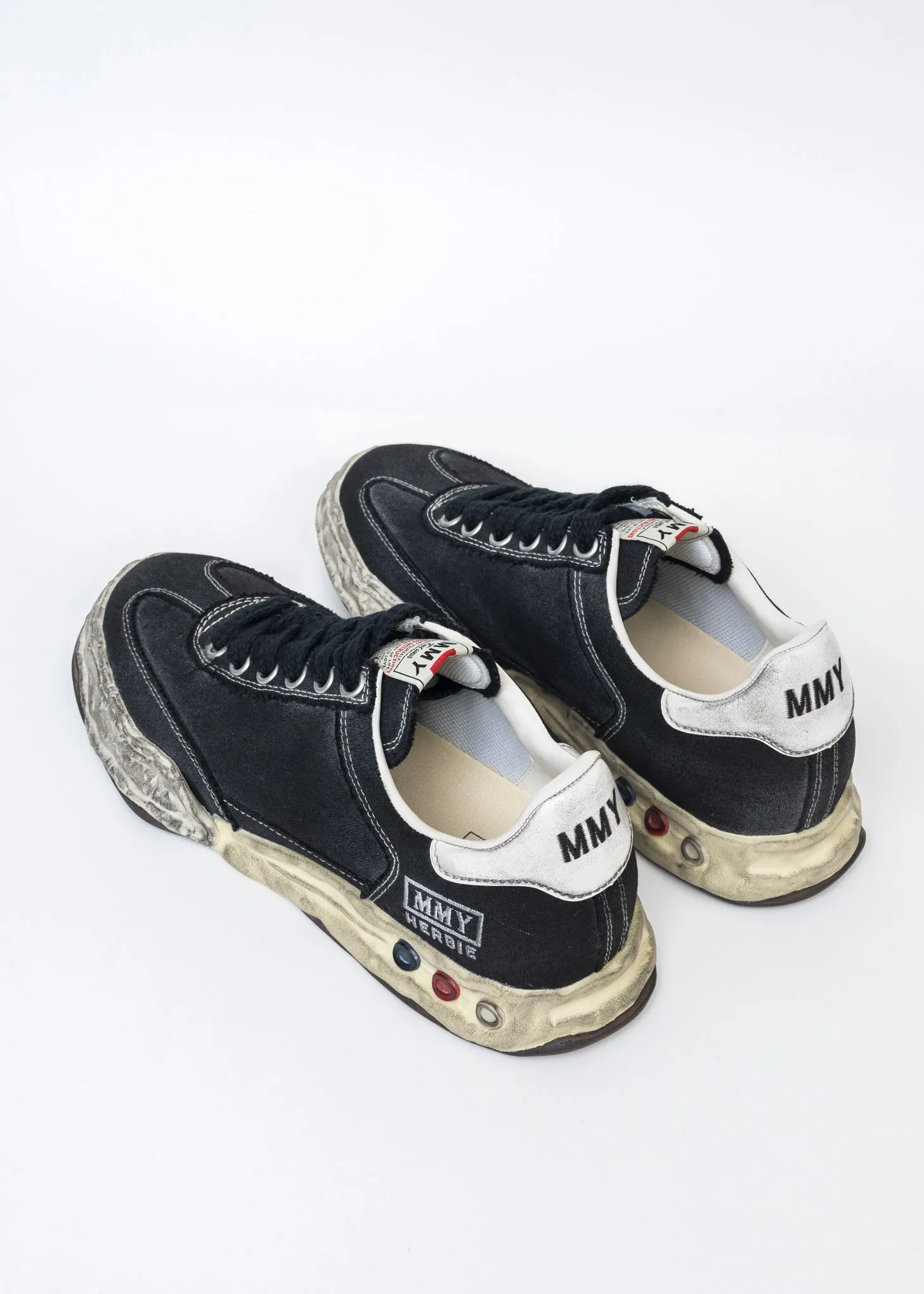 Black Original Sole Canvas Low-Top Sneaker (HERBIE DIRTY)