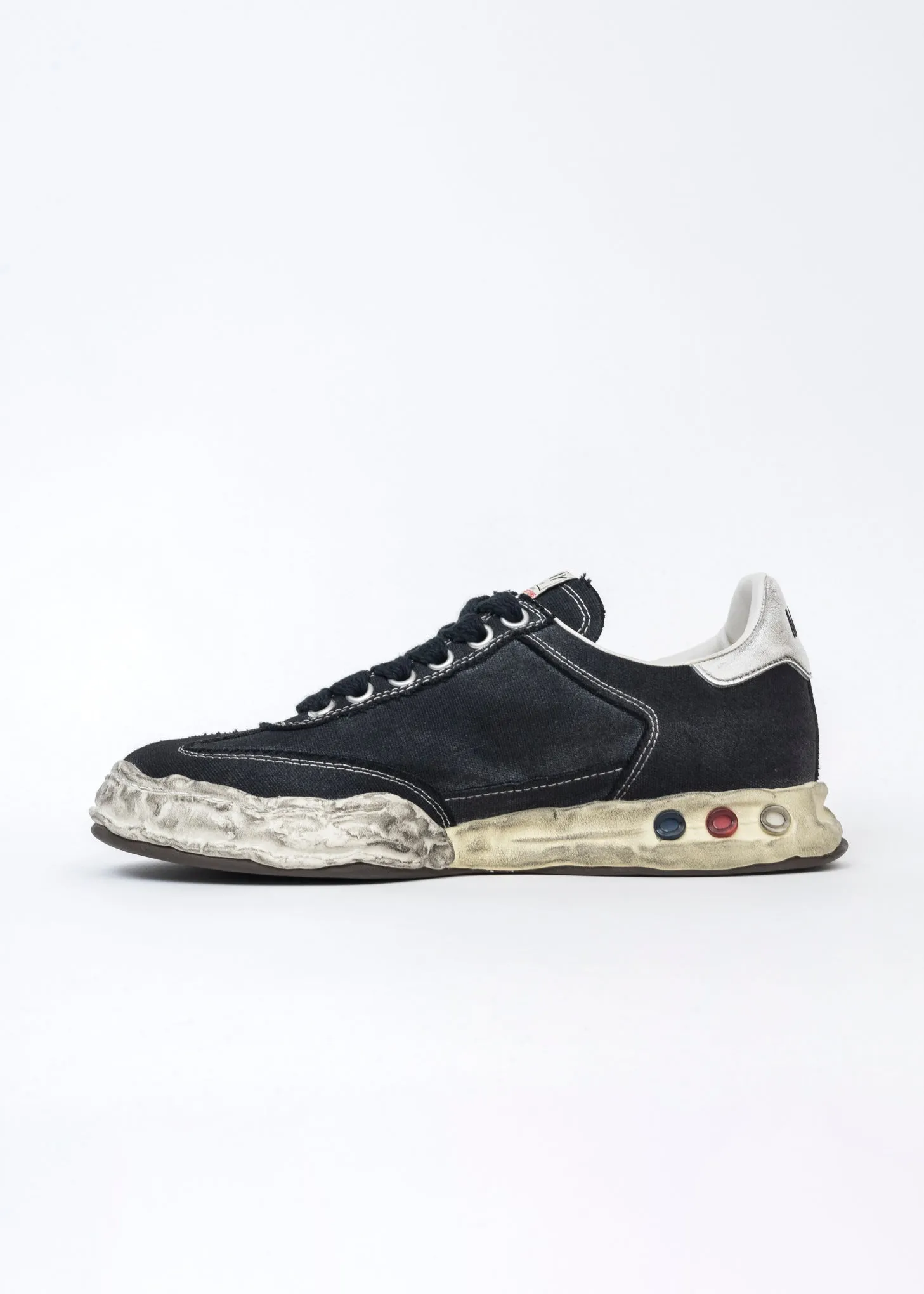 Black Original Sole Canvas Low-Top Sneaker (HERBIE DIRTY)