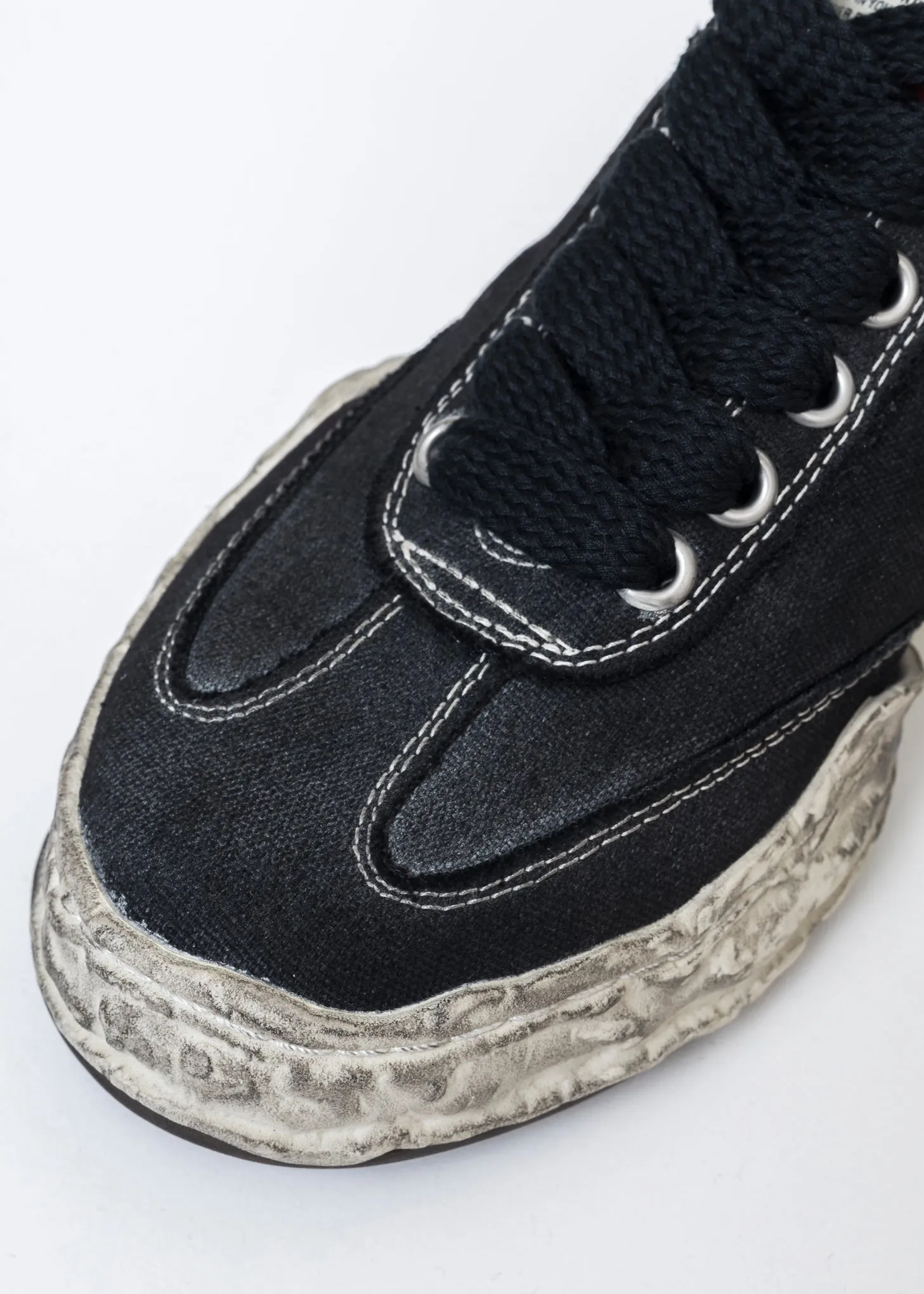 Black Original Sole Canvas Low-Top Sneaker (HERBIE DIRTY)