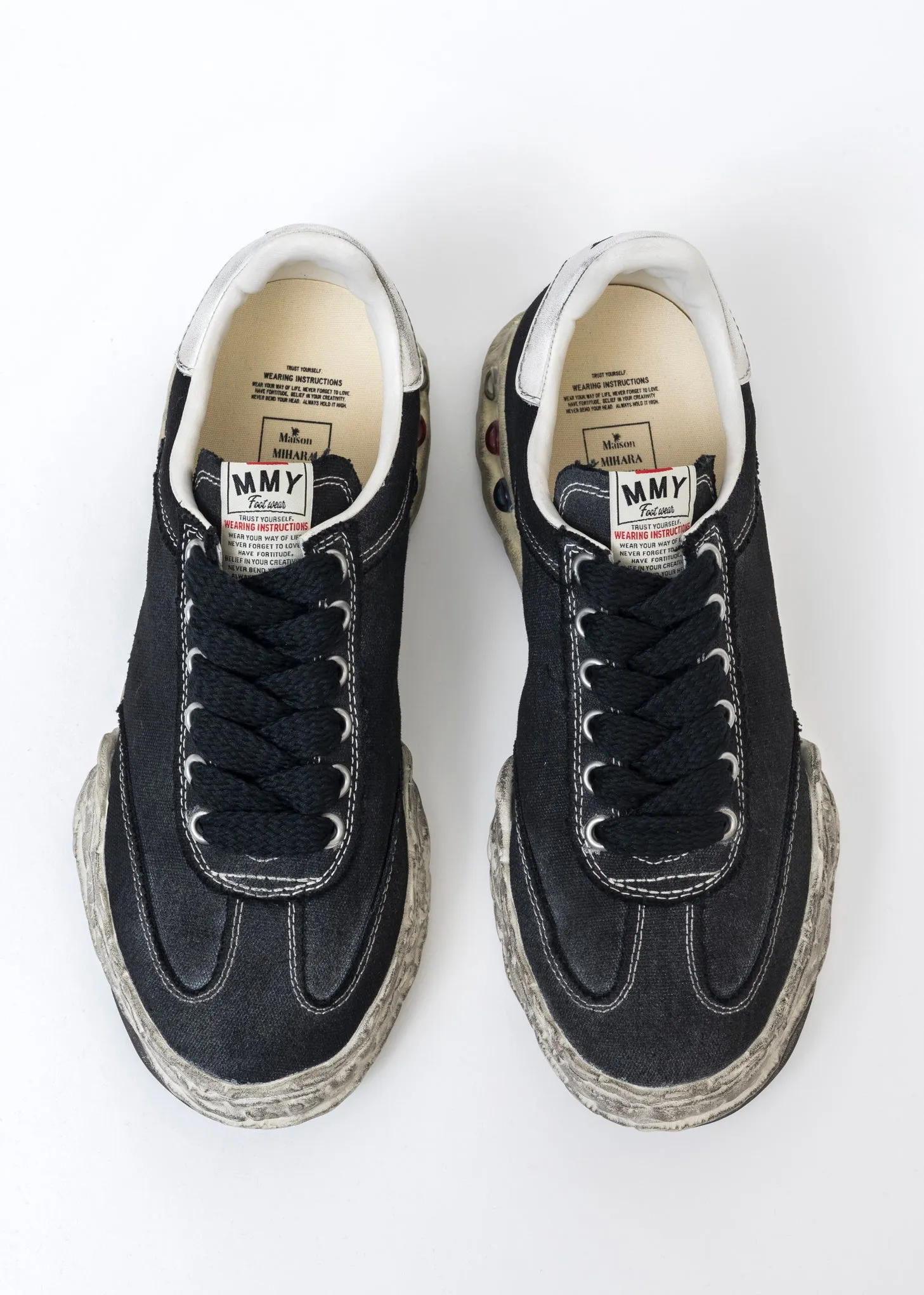 Black Original Sole Canvas Low-Top Sneaker (HERBIE DIRTY)