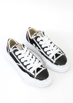 Black Original Sole Double-Layered Canvas Low-Top Sneaker (PETERSON LOW)