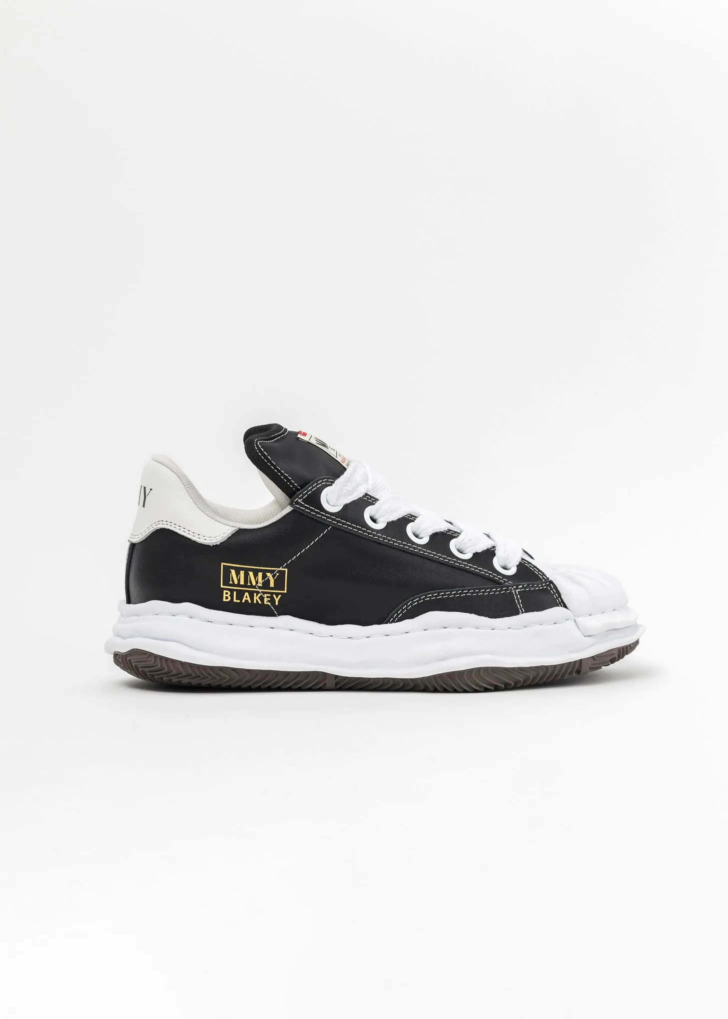 Black Original Sole Leather Puffer Low-Top Sneaker (BLAKEY)