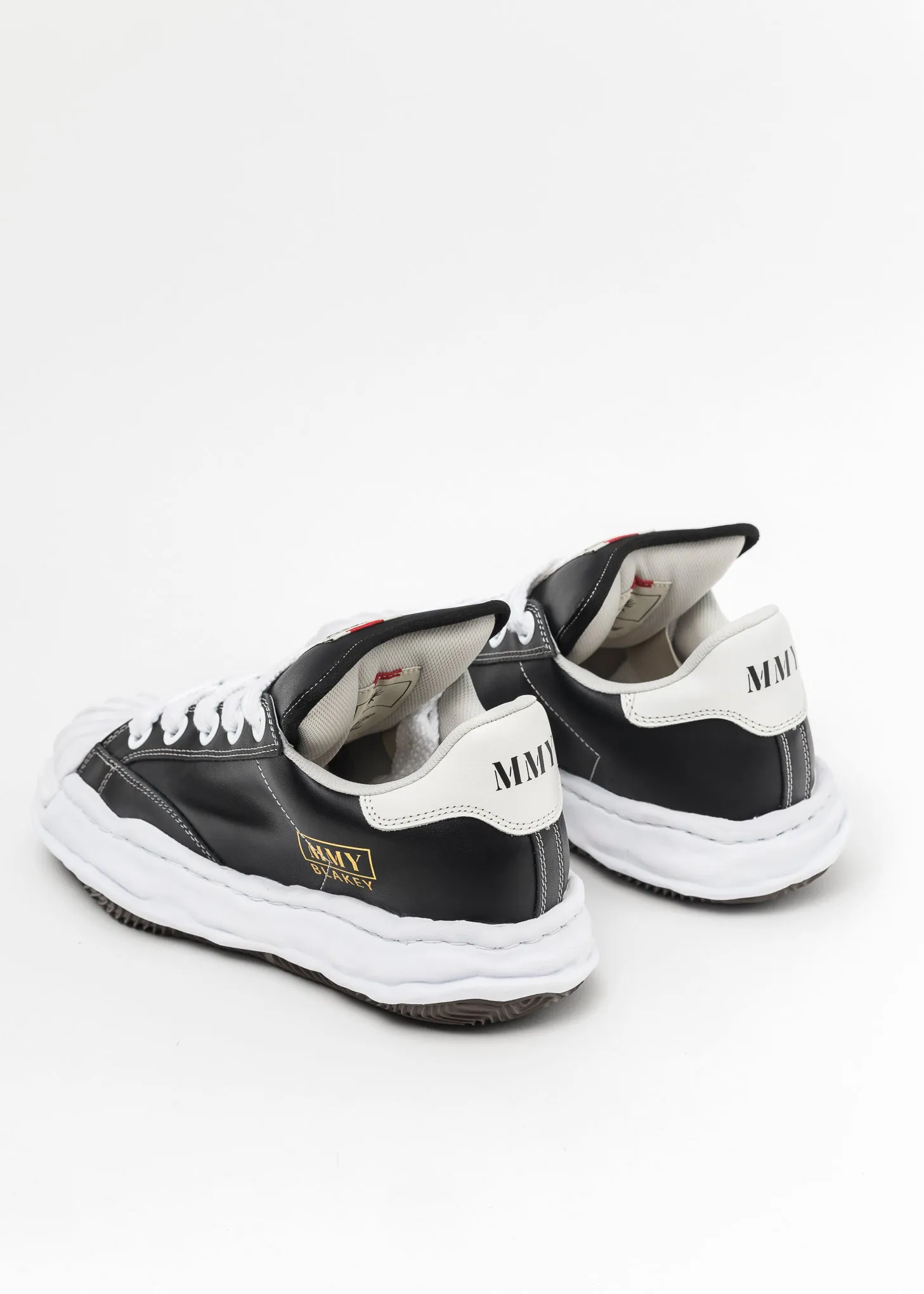 Black Original Sole Leather Puffer Low-Top Sneaker (BLAKEY)