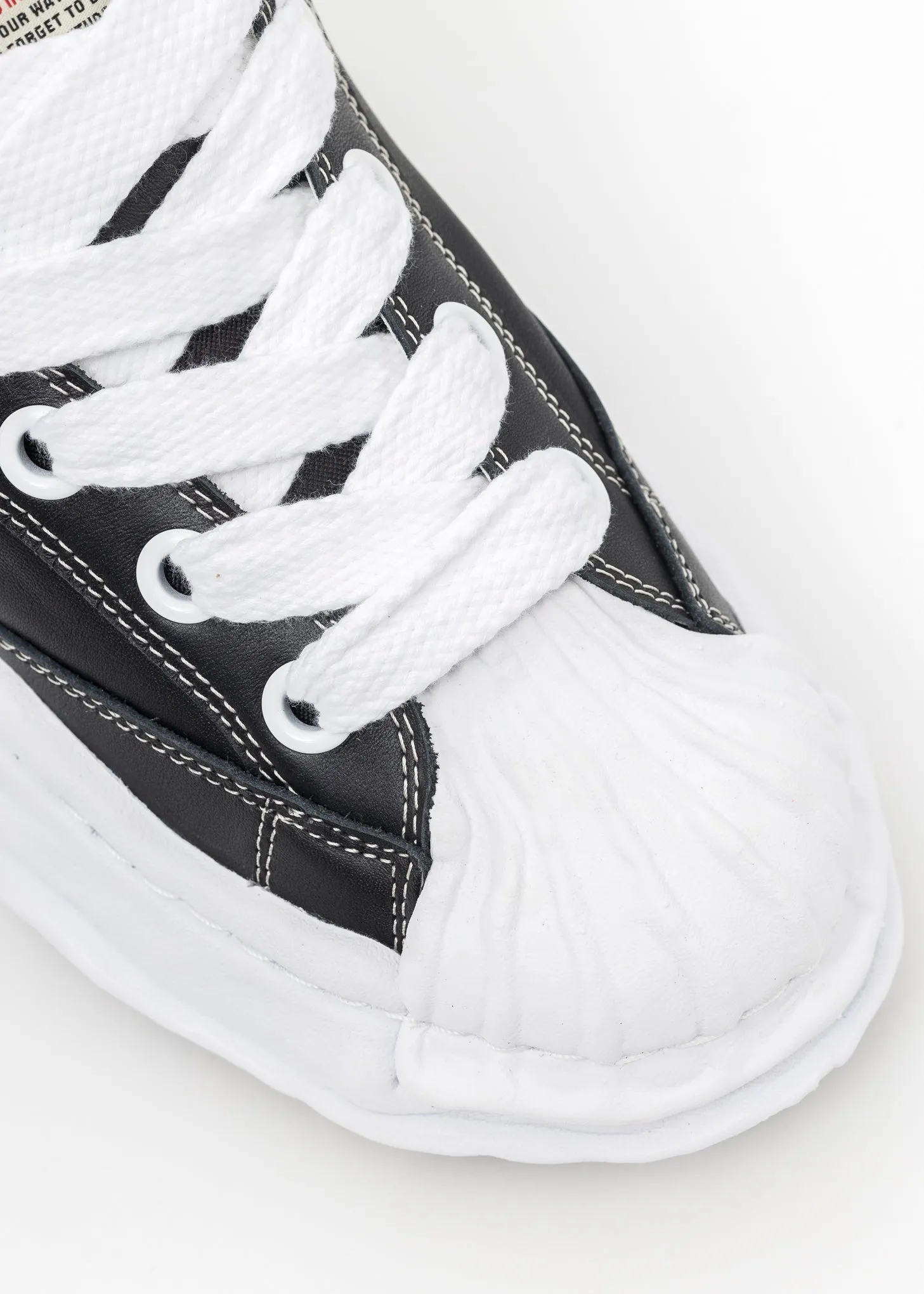 Black Original Sole Leather Puffer Low-Top Sneaker (BLAKEY)