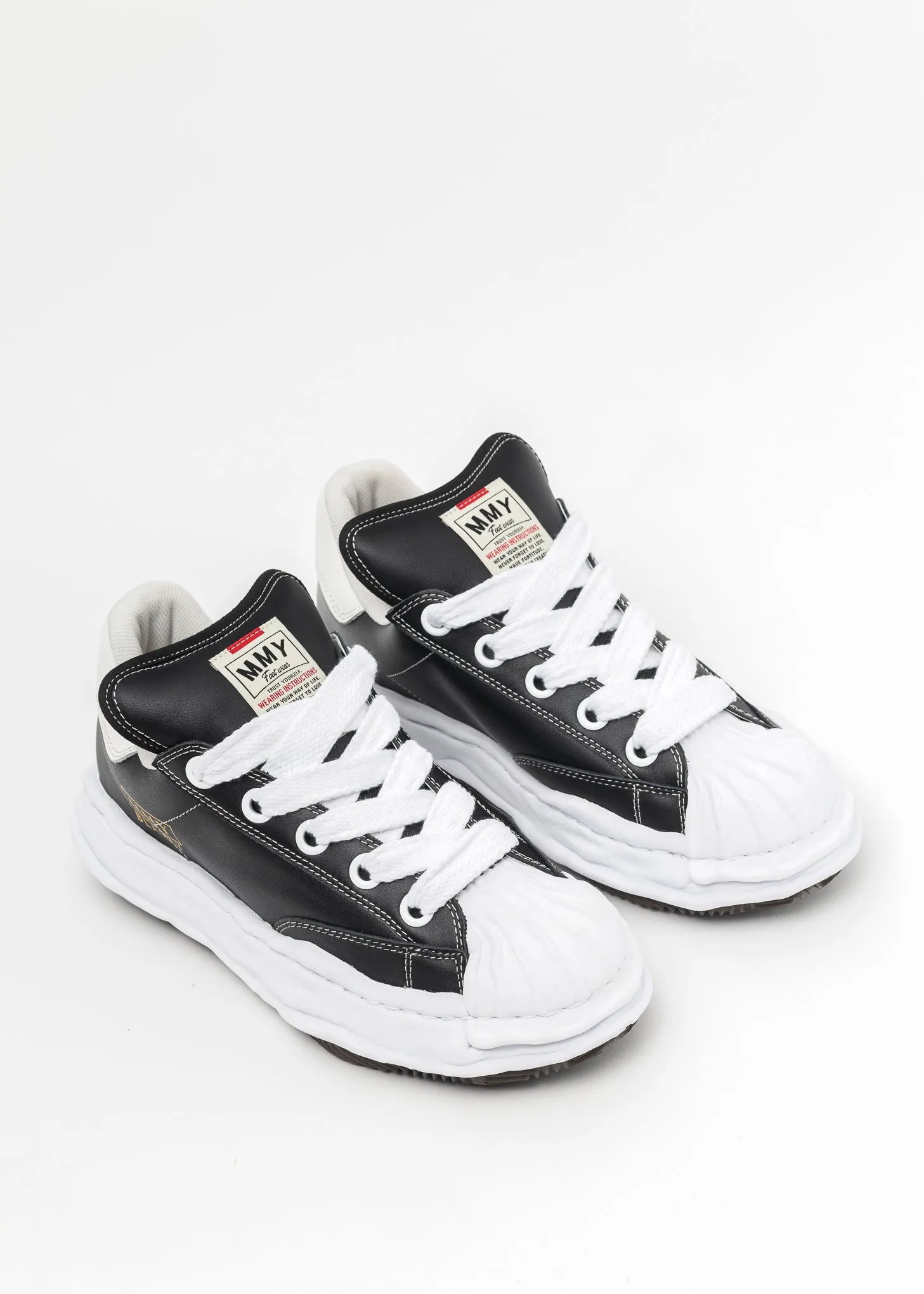 Black Original Sole Leather Puffer Low-Top Sneaker (BLAKEY)