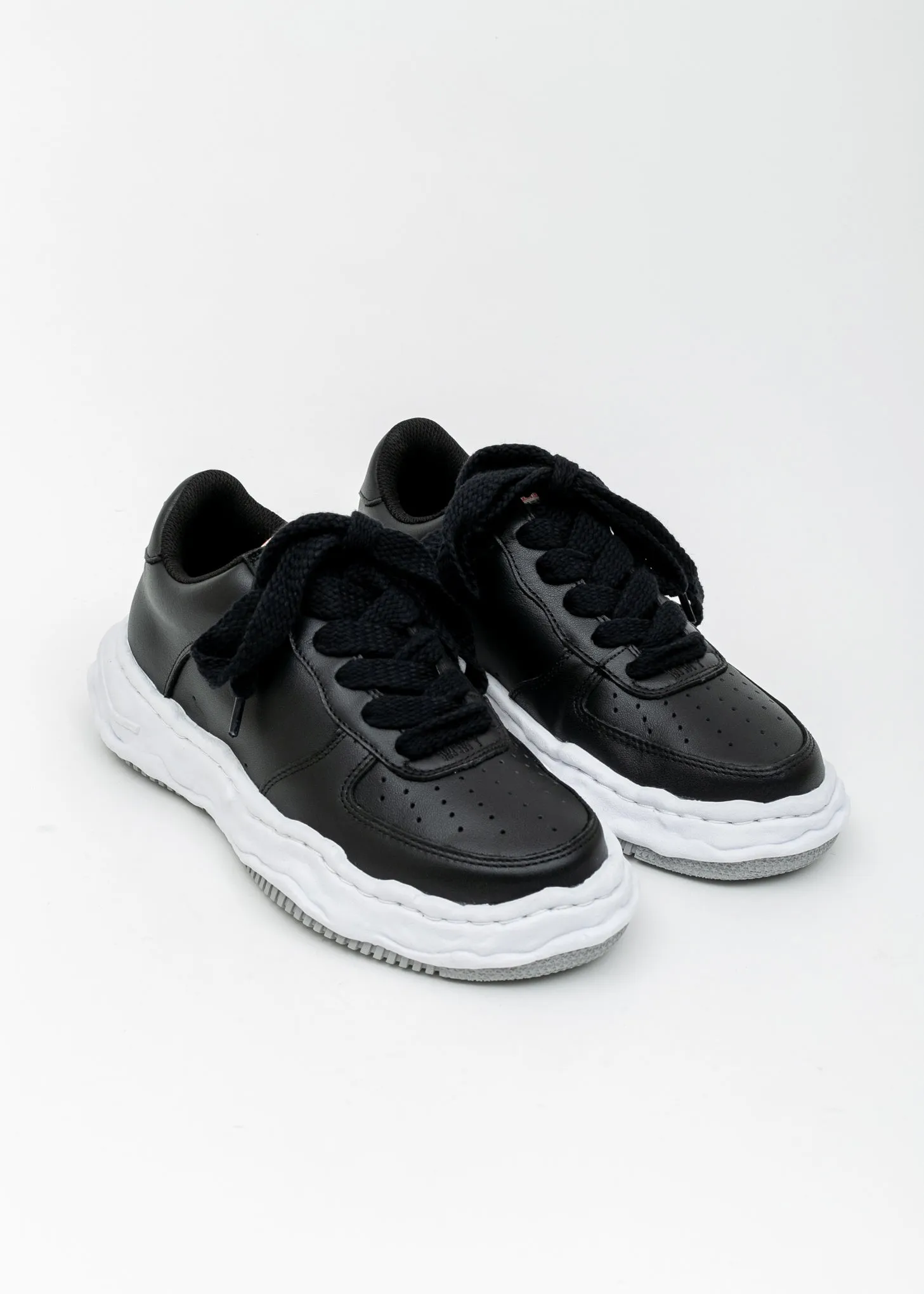 Black Original Sole Leather Sneaker (WAYNE LOW)