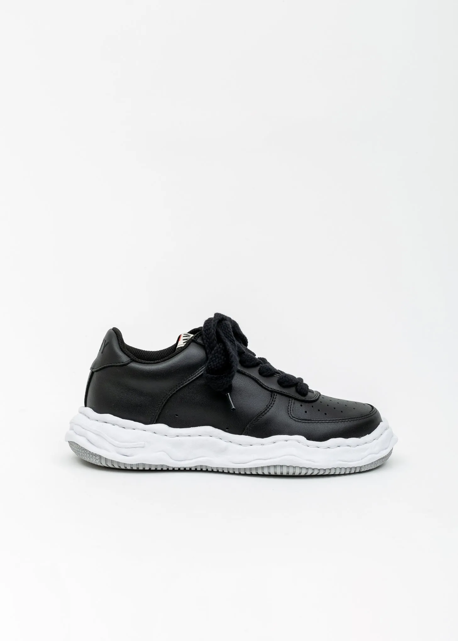 Black Original Sole Leather Sneaker (WAYNE LOW)