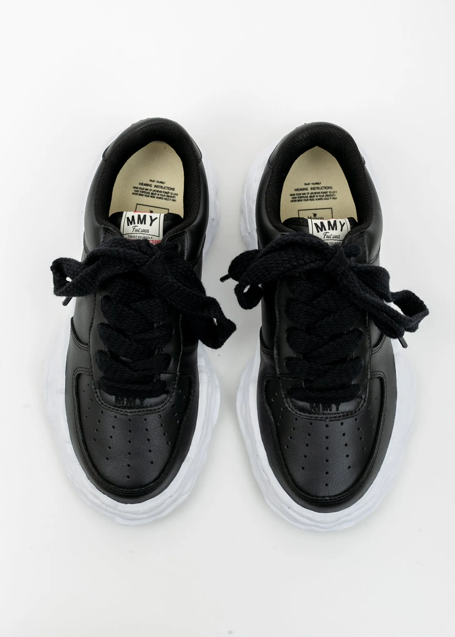 Black Original Sole Leather Sneaker (WAYNE LOW)