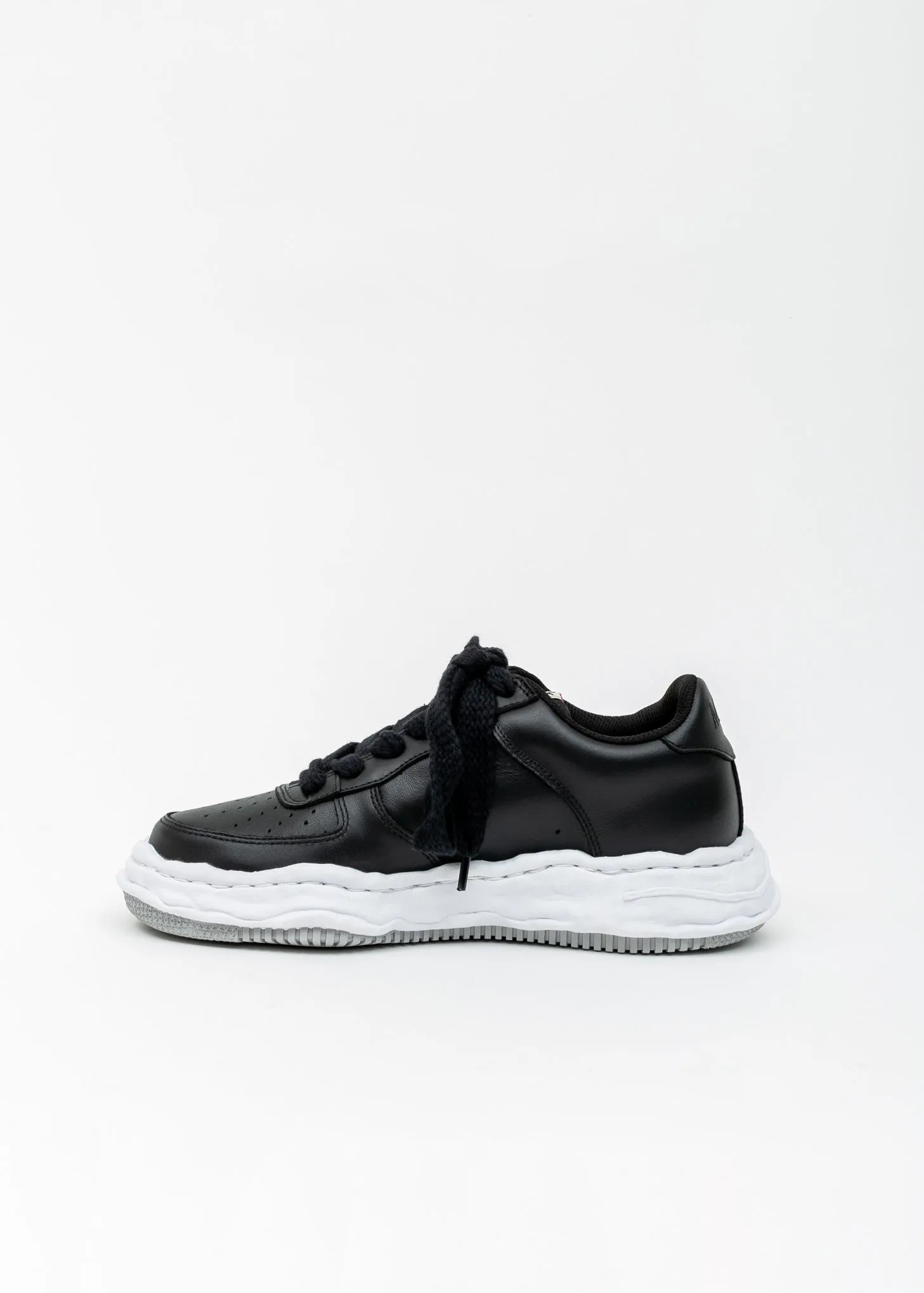 Black Original Sole Leather Sneaker (WAYNE LOW)