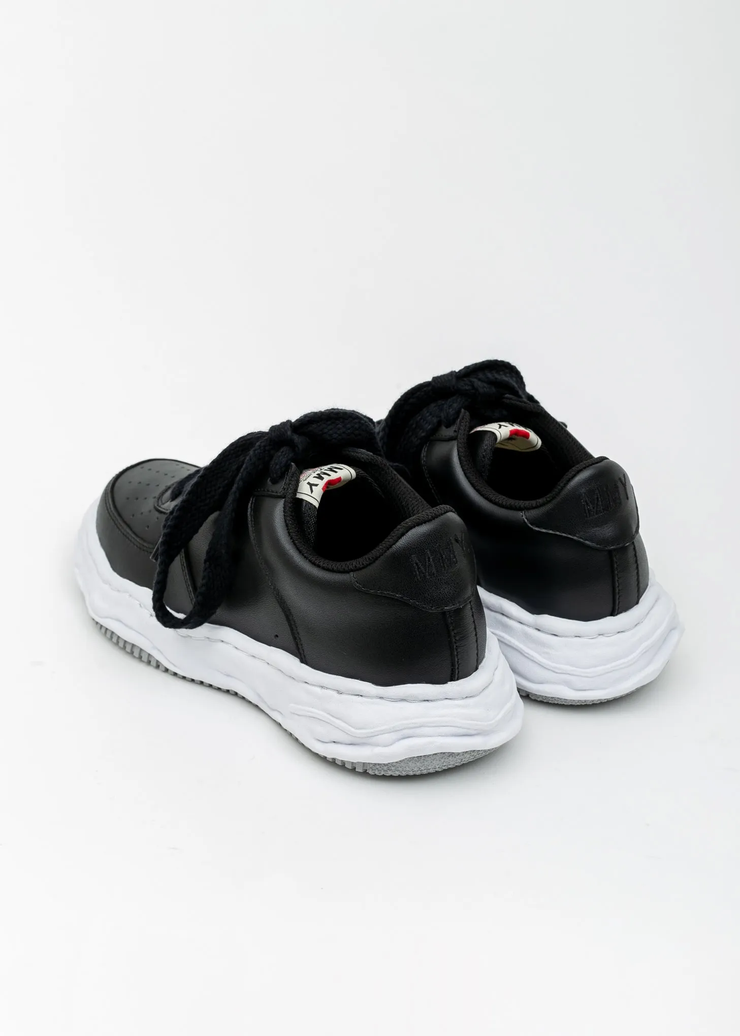 Black Original Sole Leather Sneaker (WAYNE LOW)