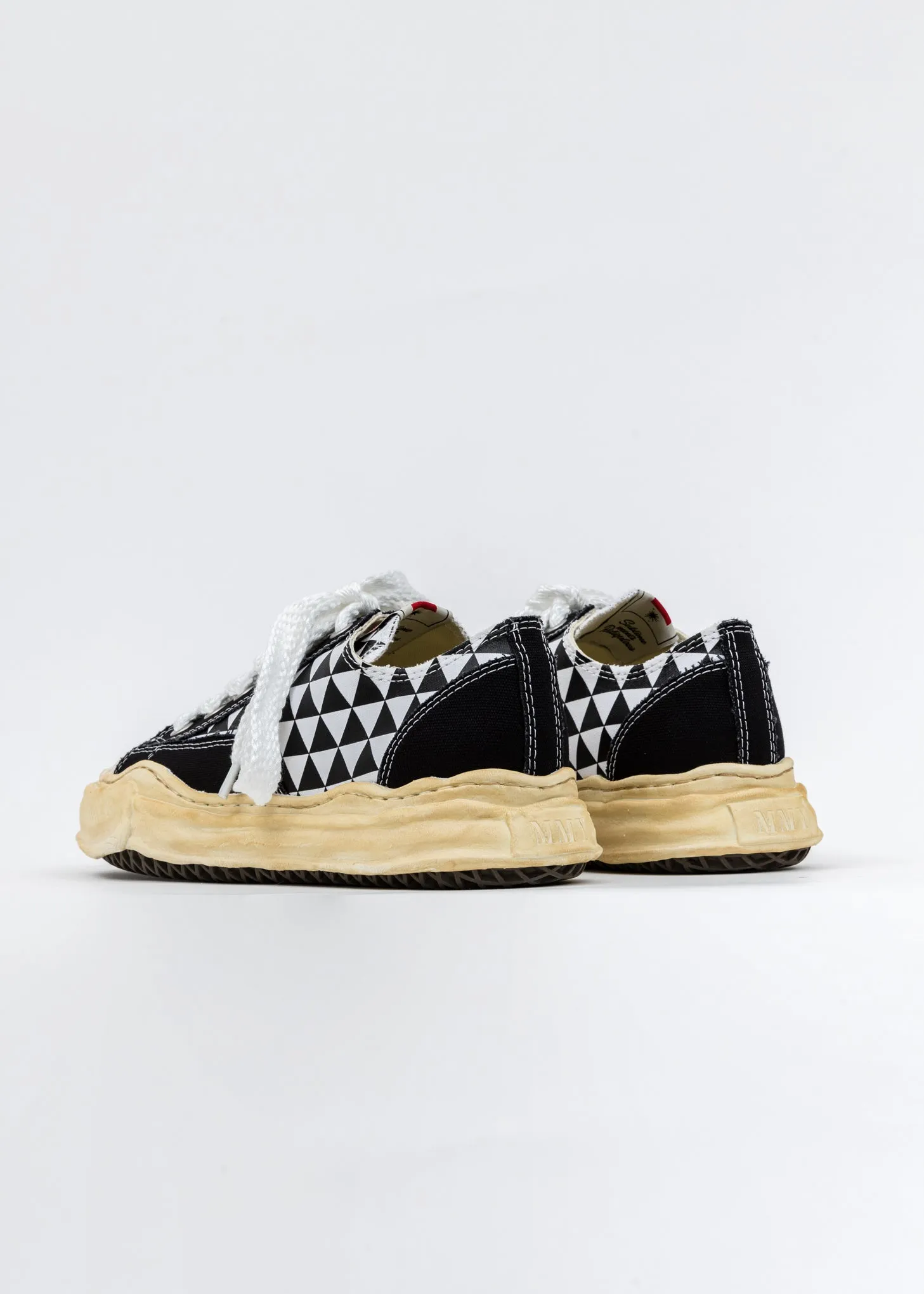 Black Printed Canvas Original Sole Overdyed Lowcut Sneaker