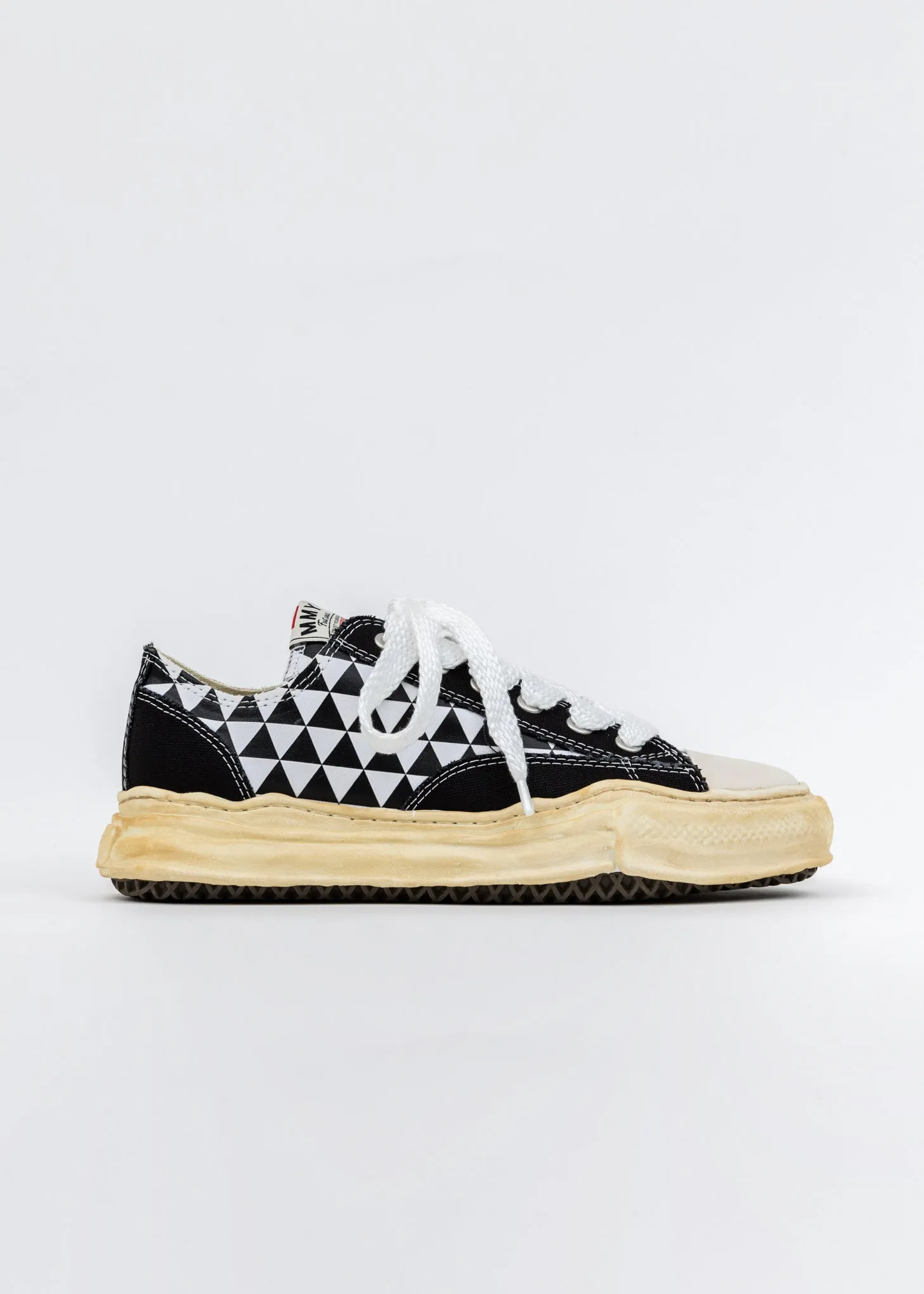 Black Printed Canvas Original Sole Overdyed Lowcut Sneaker