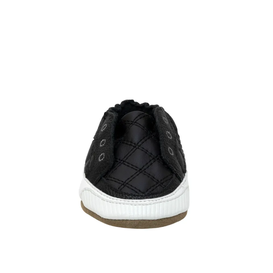 Black Stylish Steve Quilted Shoes