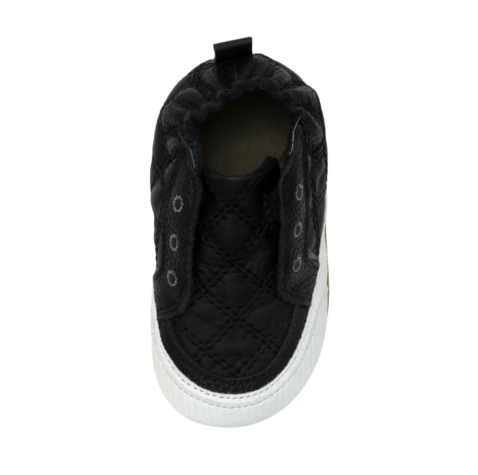 Black Stylish Steve Quilted Shoes