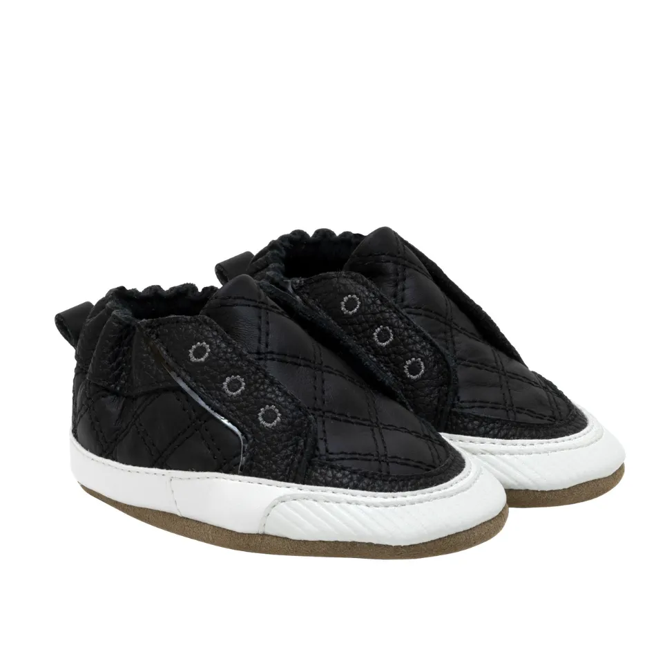 Black Stylish Steve Quilted Shoes