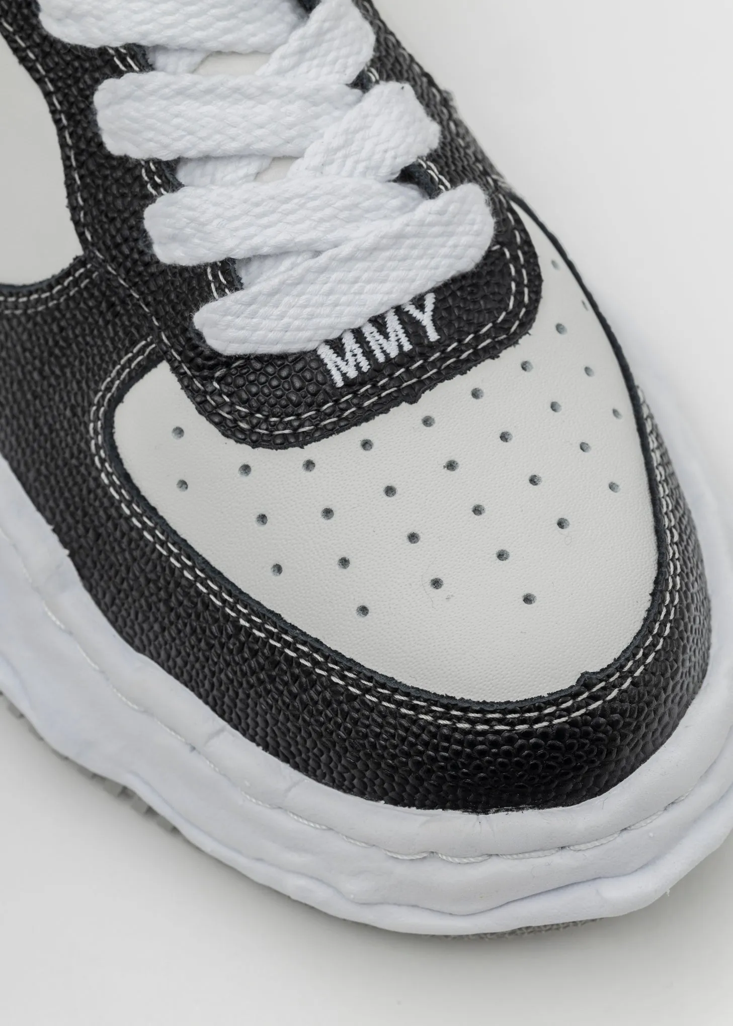 BLK/WHT OG Sole Bascket Leather High-Top Sneaker (WAYNE HIGH)