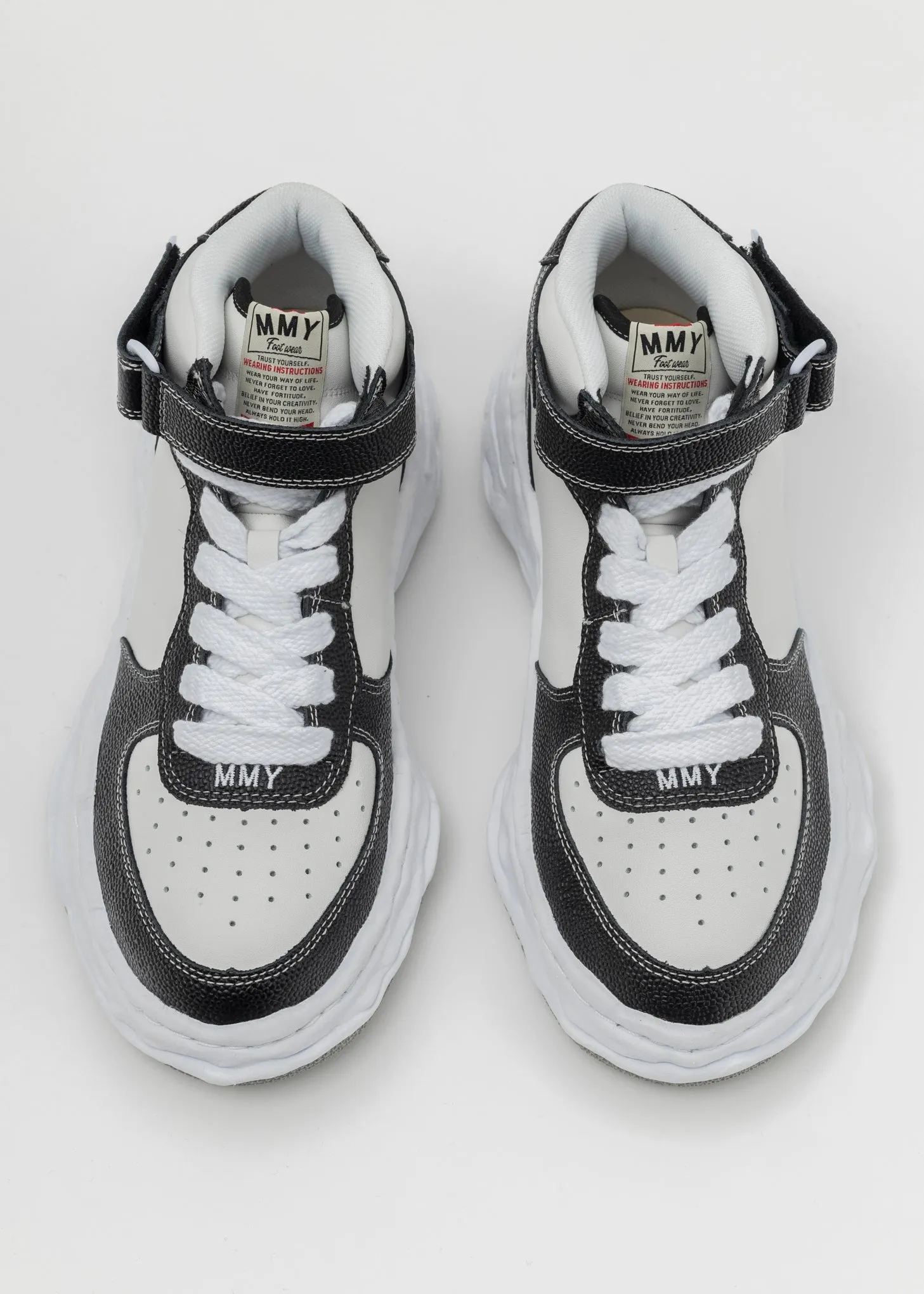BLK/WHT OG Sole Bascket Leather High-Top Sneaker (WAYNE HIGH)