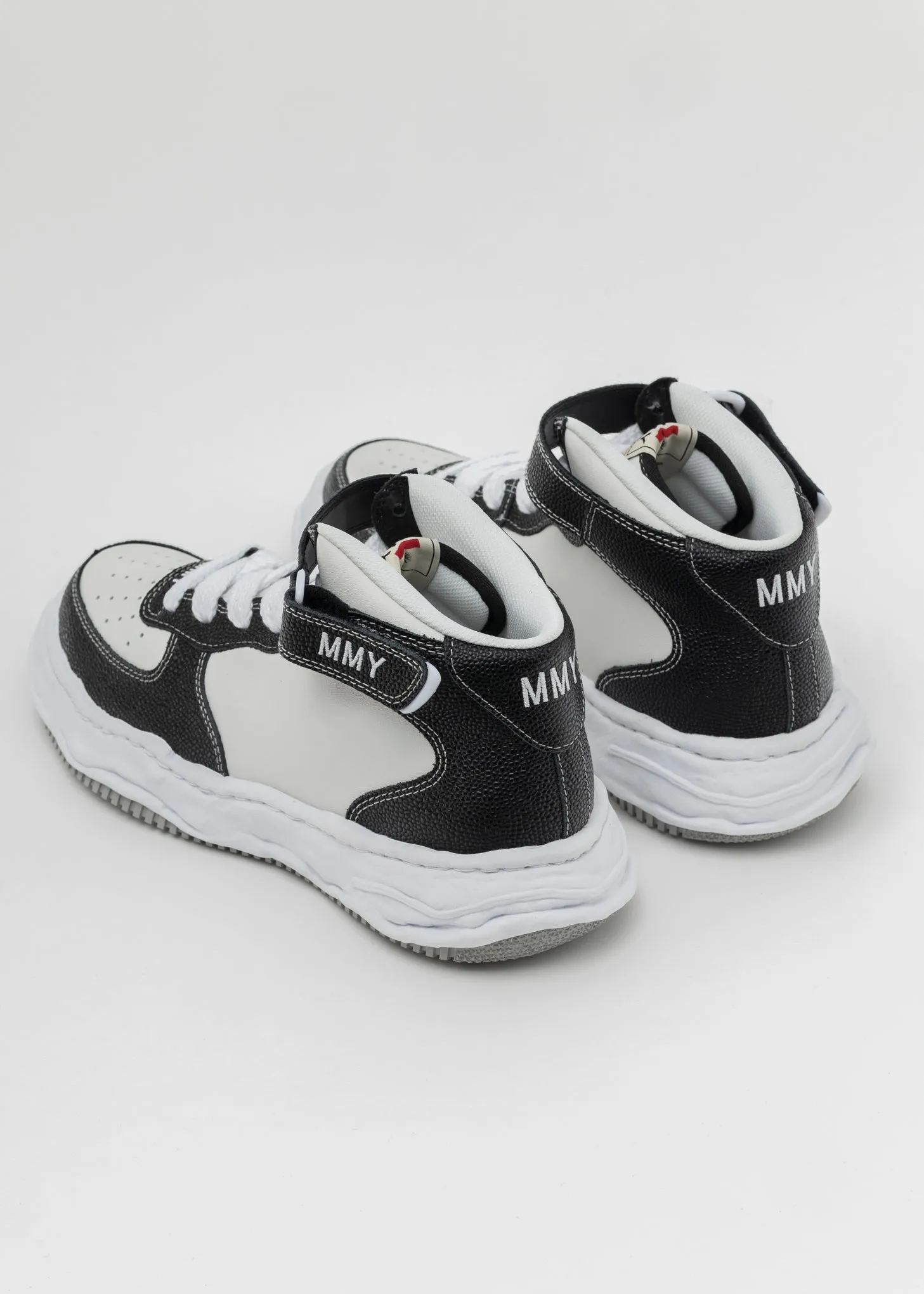BLK/WHT OG Sole Bascket Leather High-Top Sneaker (WAYNE HIGH)