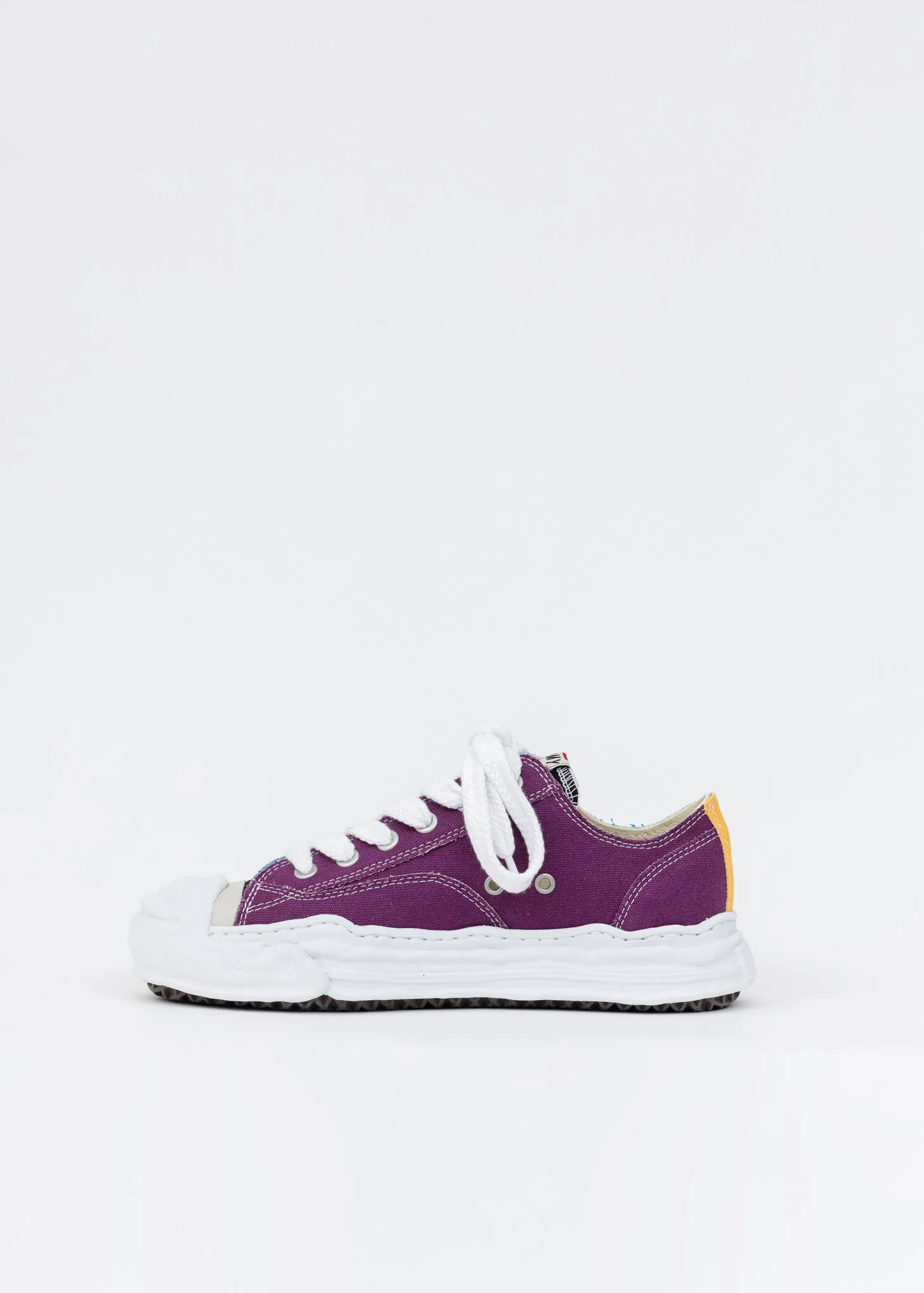 Blue And Purple Original Sole Toe Cap Canvas Lowcut Sneaker