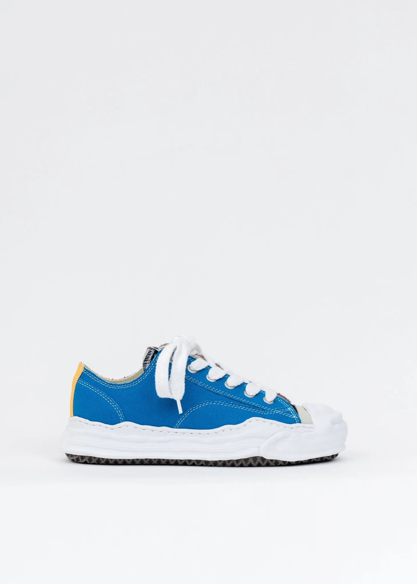 Blue And Purple Original Sole Toe Cap Canvas Lowcut Sneaker